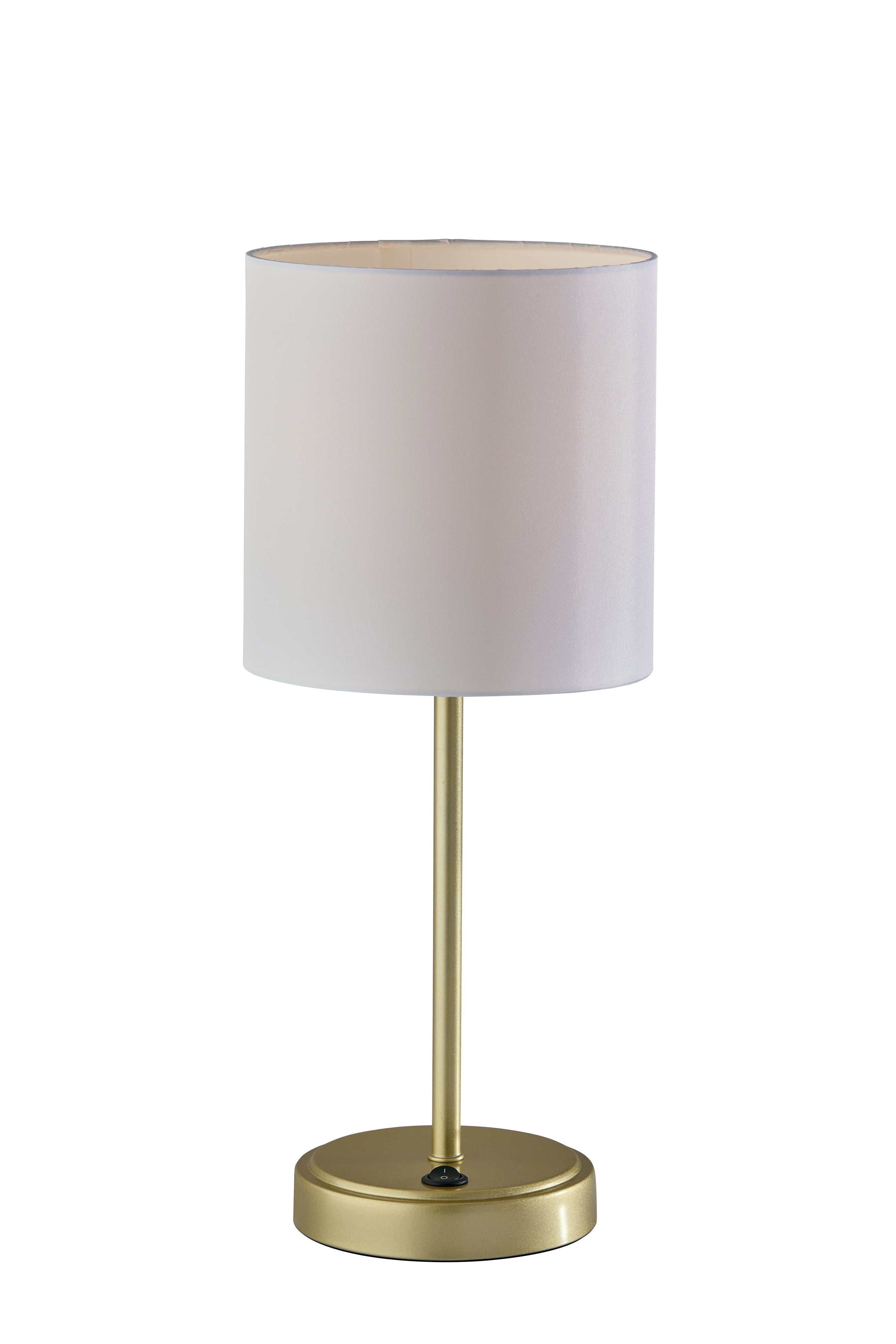 Mainstays Modern Metal Stick Table Lamp with USB and USB-C Charging Ports (Gold, 19 in) 92hjc