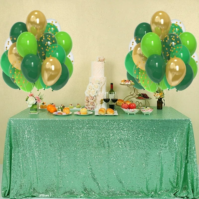 Qiameng Balloon Garland Kit for Party Decorations (Dark Green, Emerald, Gold, 50 Pack, 12 in) lwujb