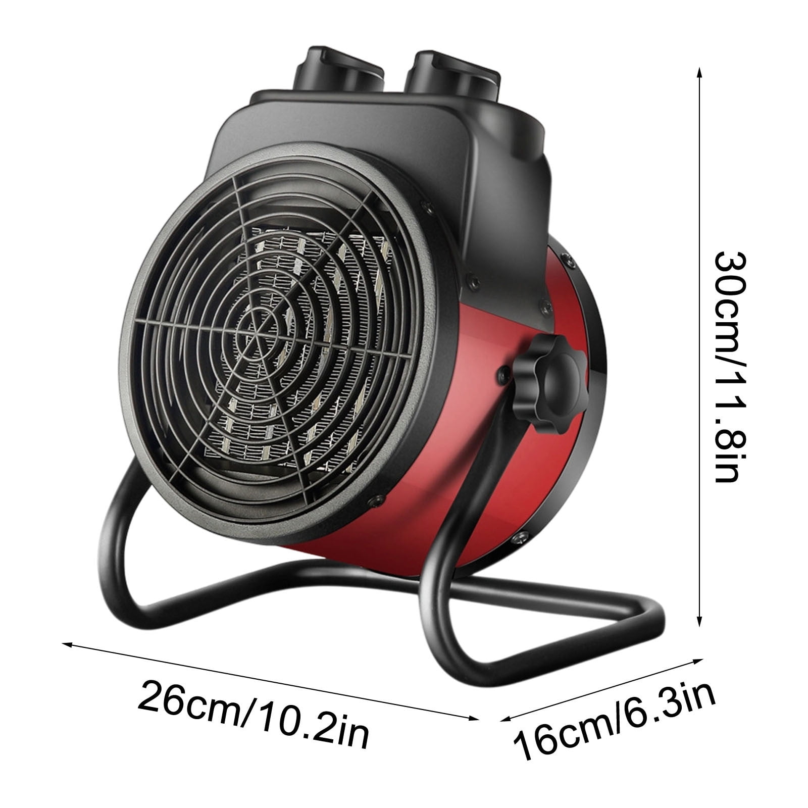 Vhogom 3000W Portable Electric Space Heater, Fast Heating Adjustable Angle Fan for Home Office and Garage (Yellow/Red, 3 lb) mipr8