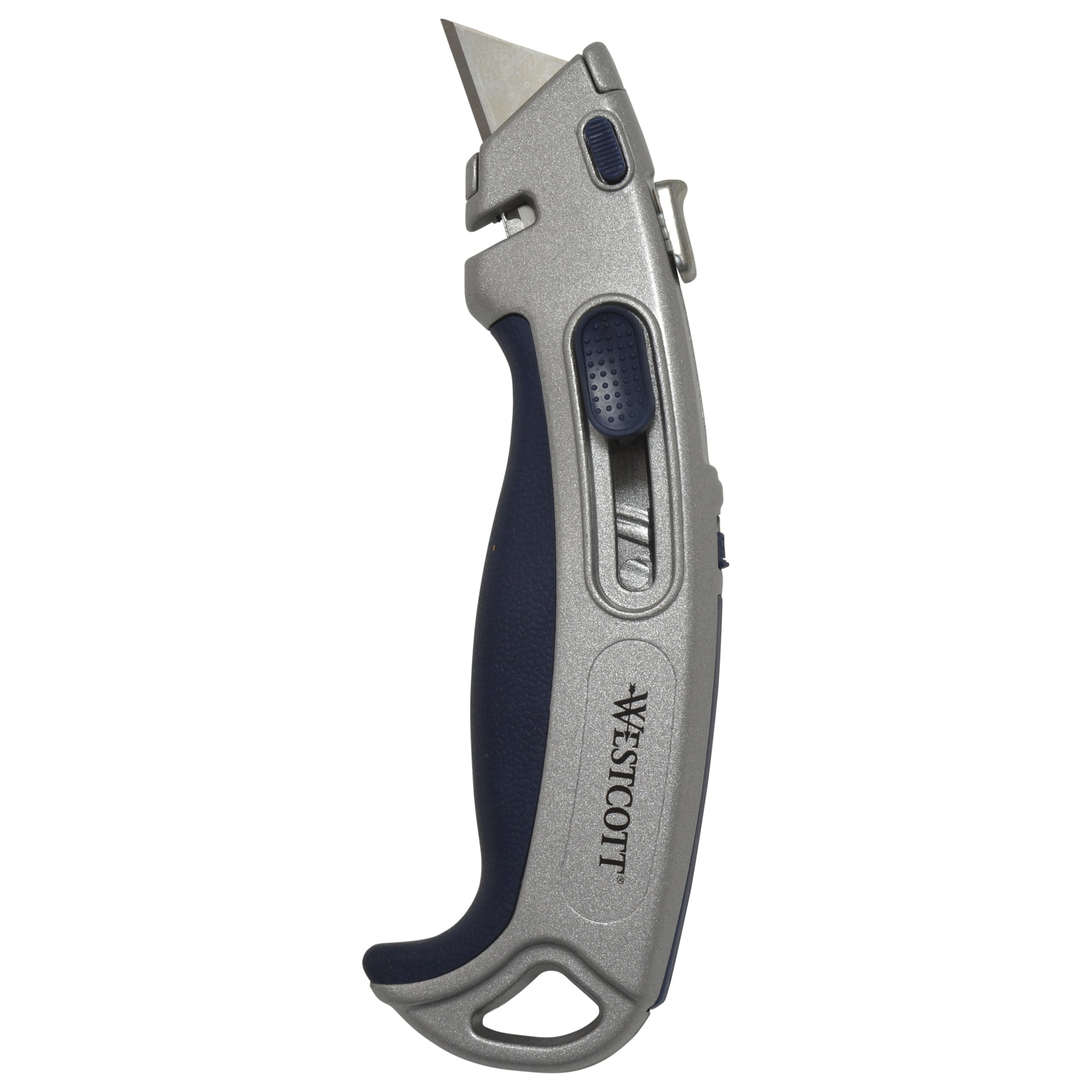 Westcott Heavy Duty Utility Cutter with Self-Retracting Blade (Silver, 1-Count) ncaml