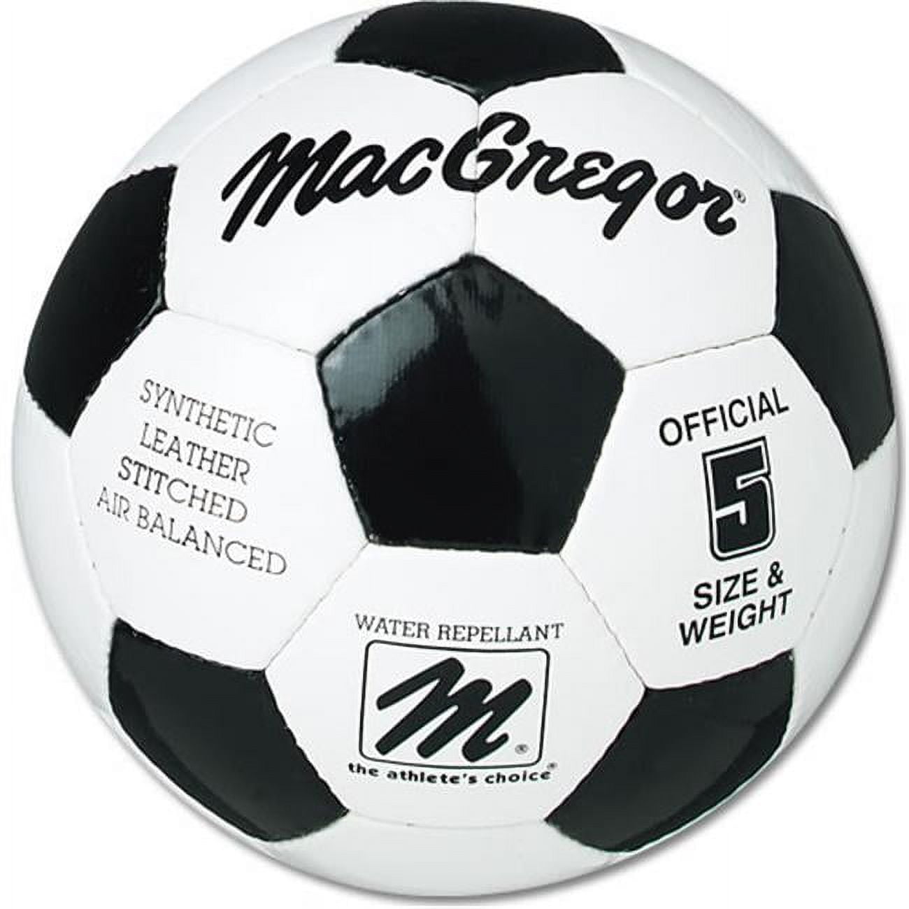 MacGregor Classic Soccer Ball Durable Synthetic Training Ball (Black and White, Size 3) dpbxk
