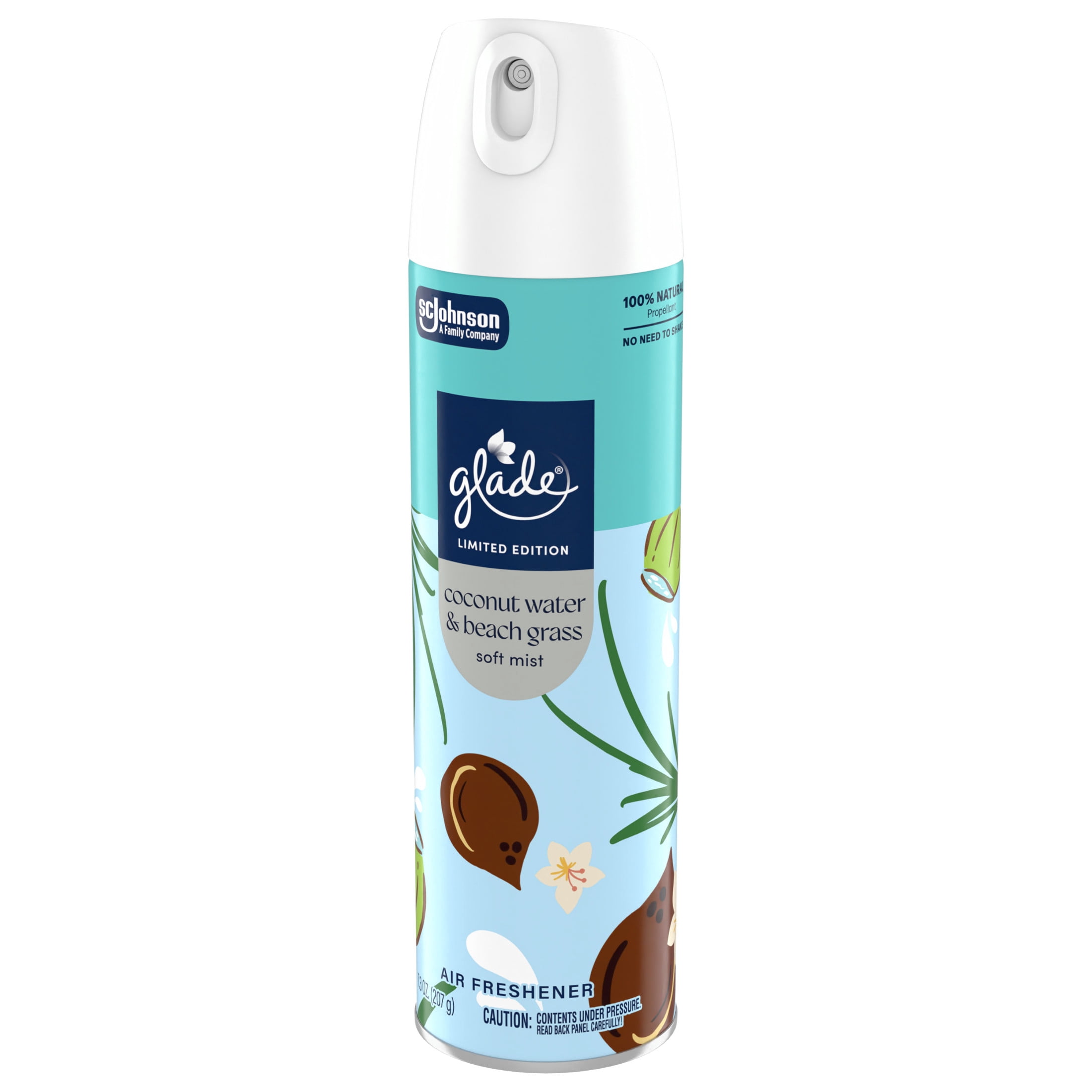 Glade Soft Mist Odor Fighting Air Freshener, Coconut Water & Beach Grass (7.3 oz) 1dyro