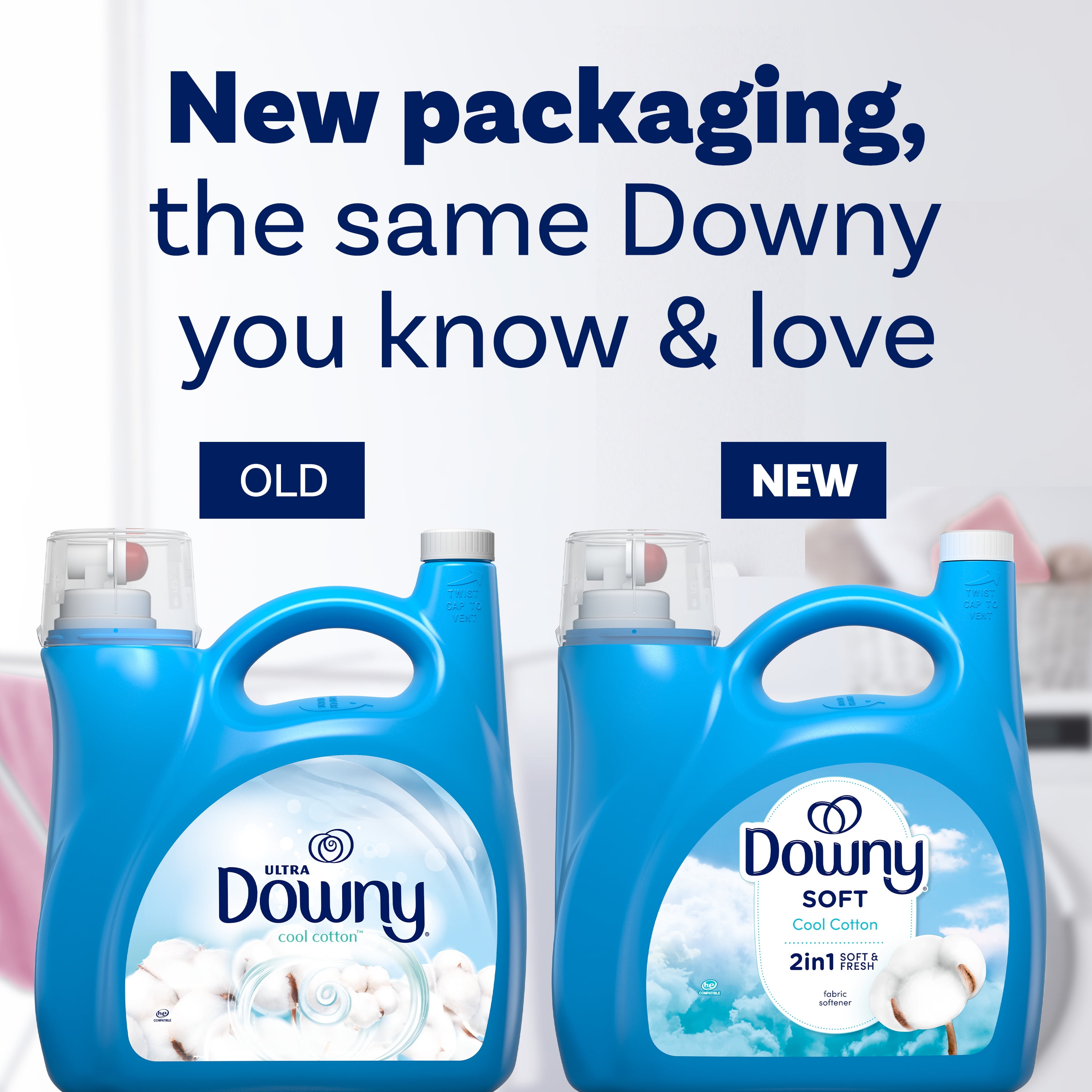 Downy Liquid Fabric Softener and Conditioner, Cool Cotton Scent, Long-Lasting Freshness (140 fl oz) 6u6rx