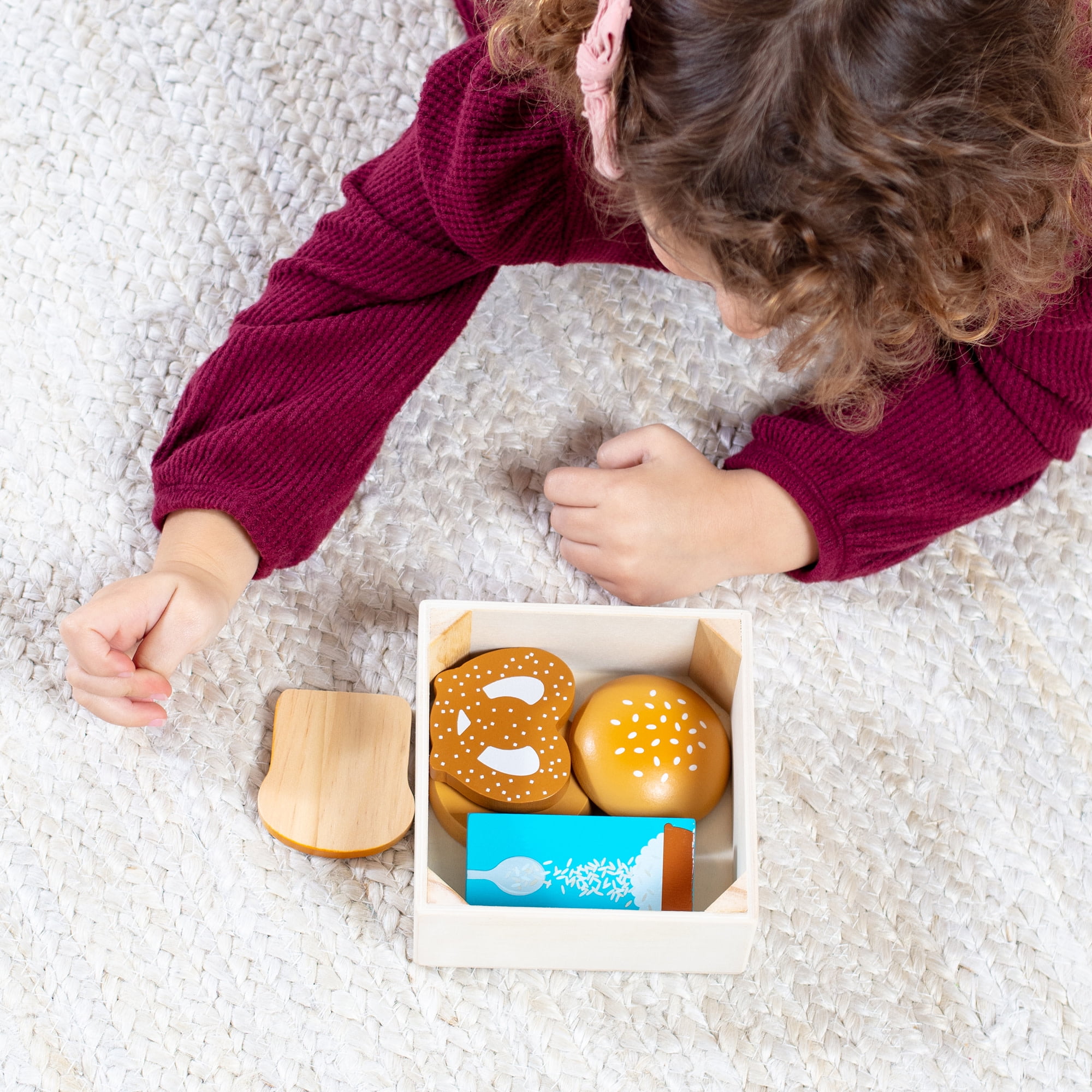Melissa & Doug Wooden Food Groups Play Food Set (Grains, 4 Pieces) 9w1a0