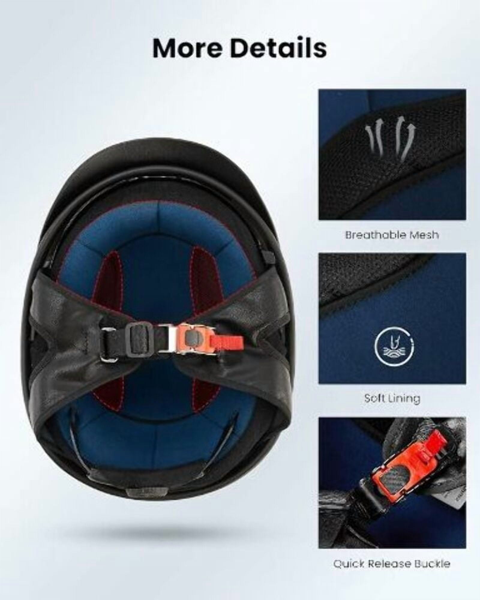 ILM 205V Motorcycle Half Helmet, DOT Approved ABS Shell with Sun Visor (Patriotic Flag, Small) bt69j