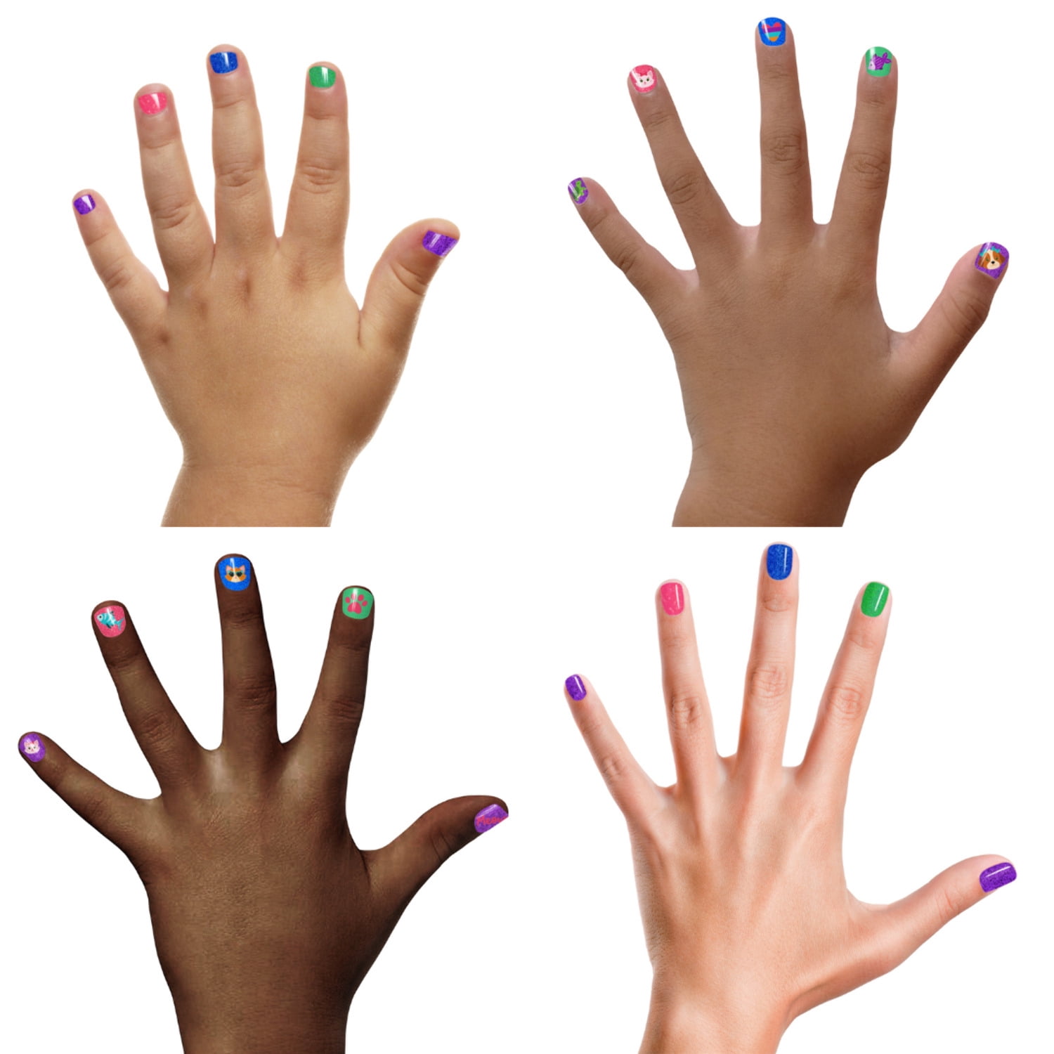Piggy Paint PURRfect Paws Non-Toxic Nail Polish Gift Set for Kids and Pets (Multi-Color, 4 Pack, 1 fl oz) aa8y5