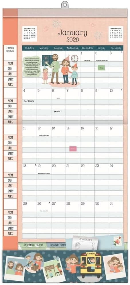 Wells Street by LANG Moms Plan It 2026 Wall Calendar (17-Month, 12 in x 12 in) vmm49
