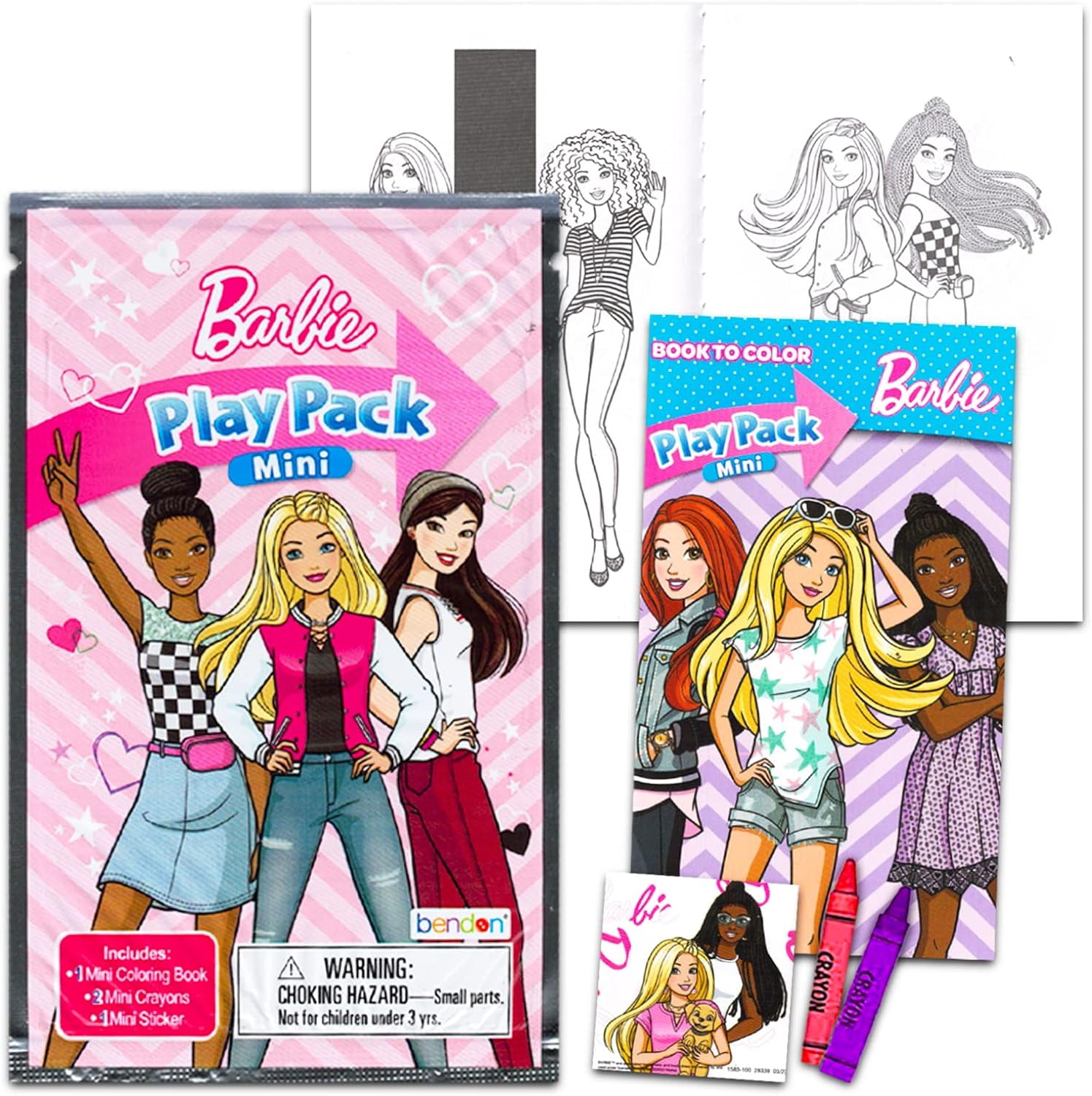 Crenstone Barbie Mini Party Favors Activity Set (24 Pack) wyznf
