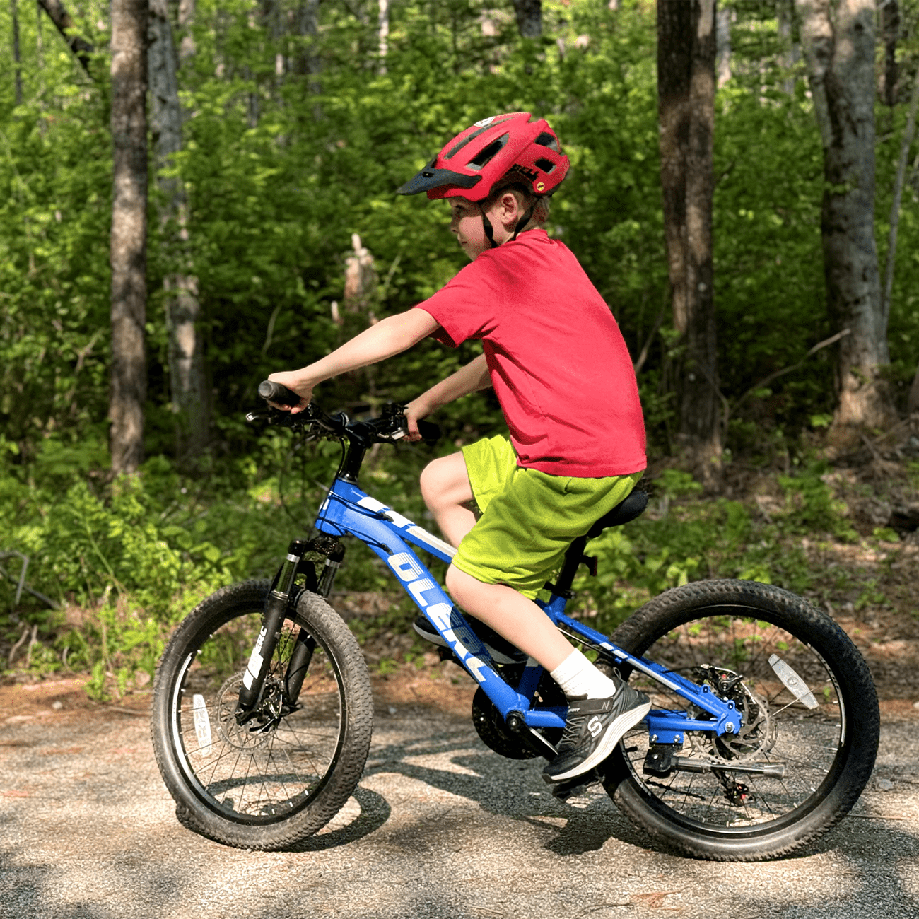 Glerc Skyline Kids Mountain Bike, 21-Speed Bicycle with Front Suspension and Dual Disc Brakes (Black, 24 in) 7bweo