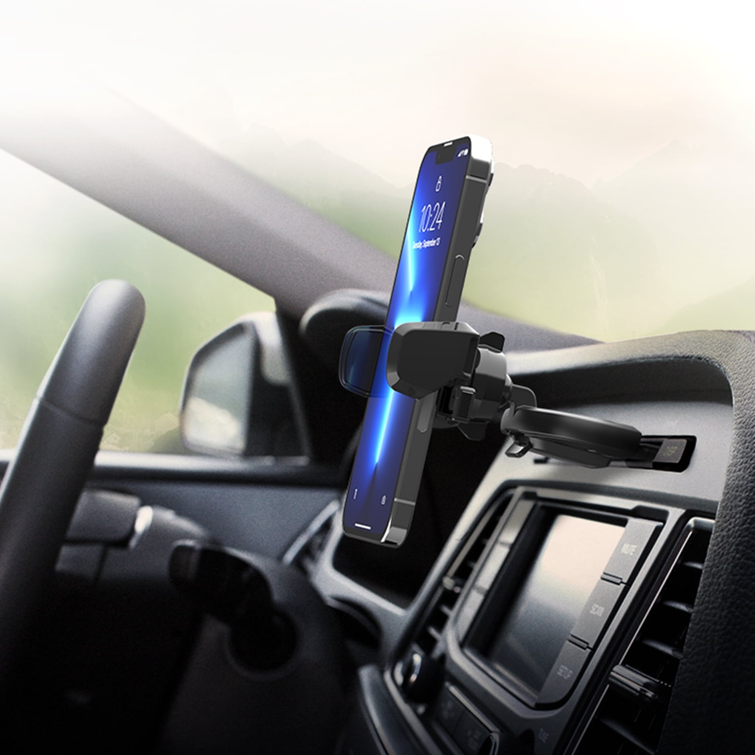 iOttie Easy One Touch Mini CD Slot Phone Mount (Black, 1 Unit) t63i5