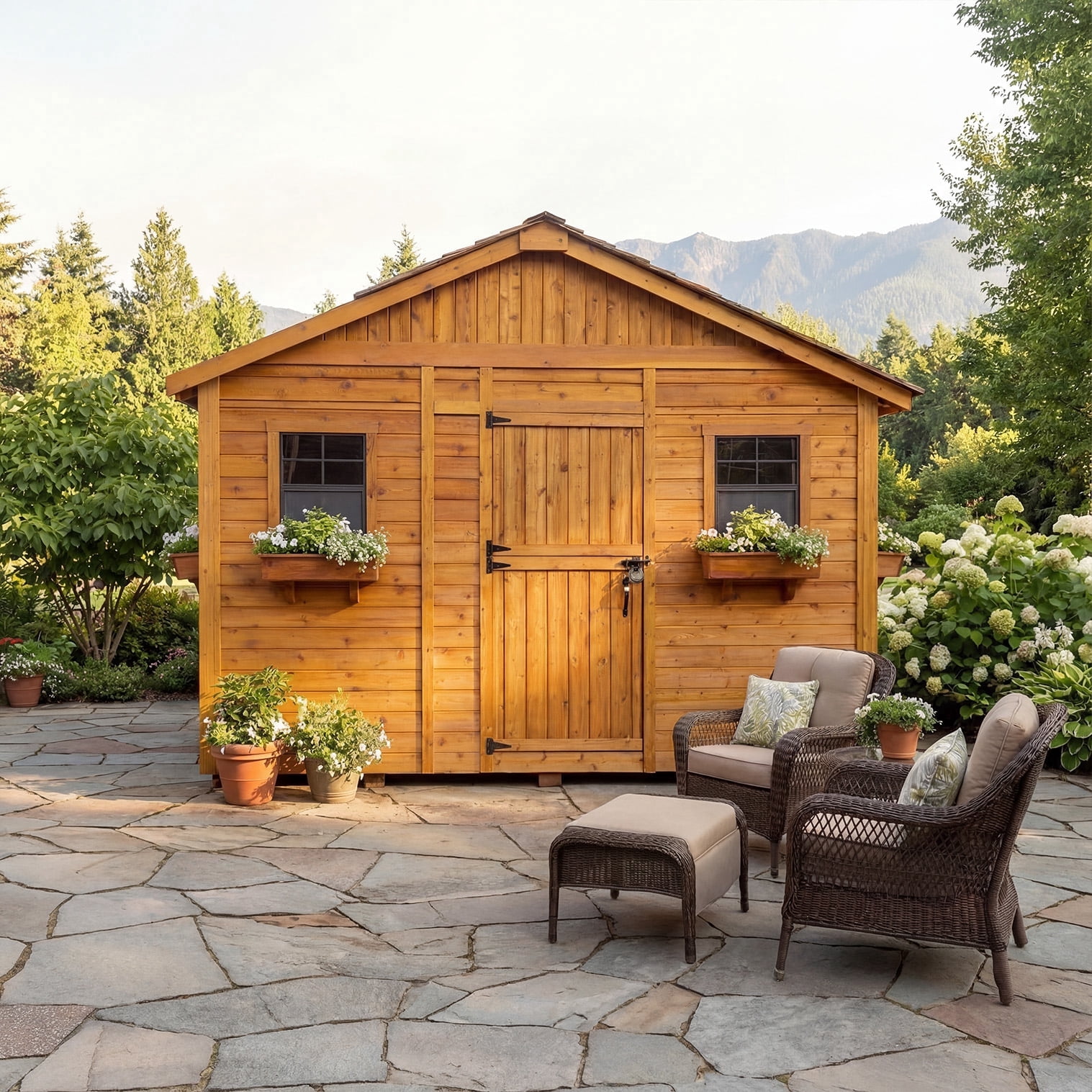 Outdoor Living Today Western Red Cedar Sunshed Storage Building (12 ft x 12 ft) tzup0