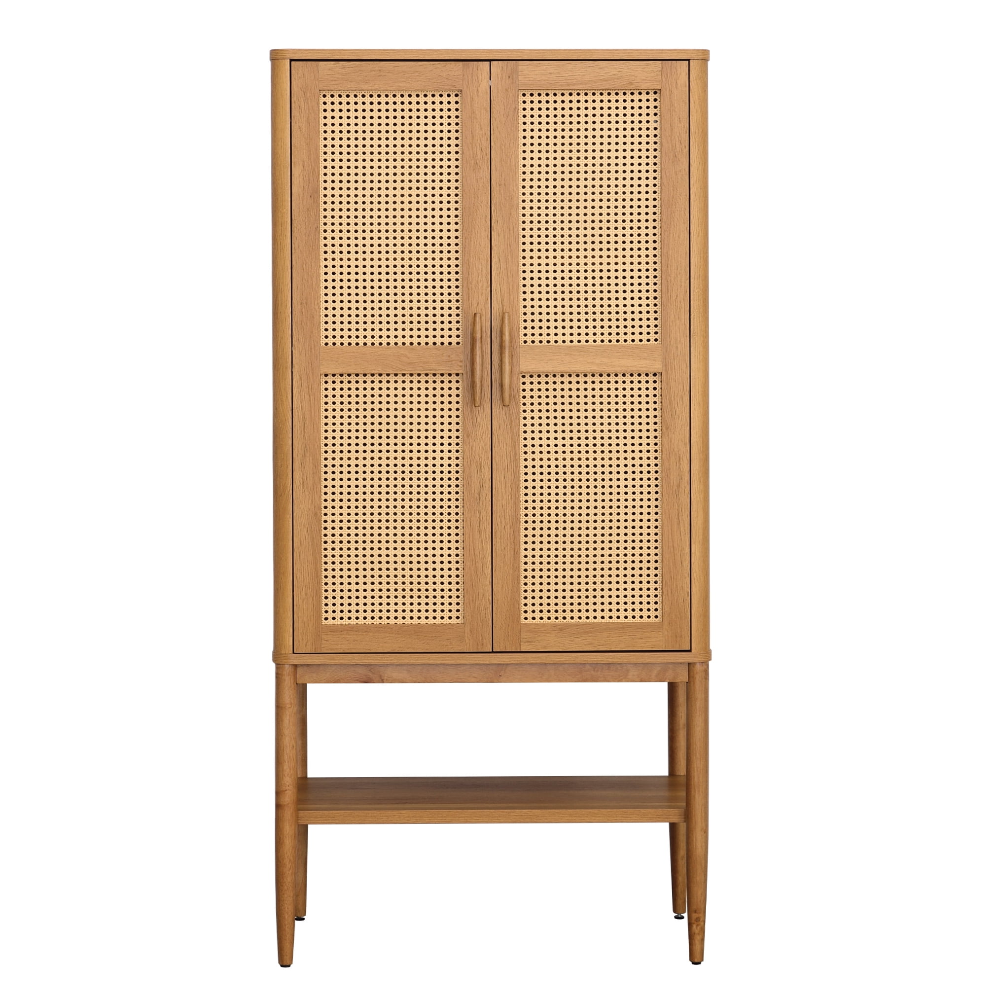 Better Homes & Gardens Springwood Caning Storage Accent Cabinet (Light Honey, 31.5 in x 18.03 in x 65.98 in) p5jwz
