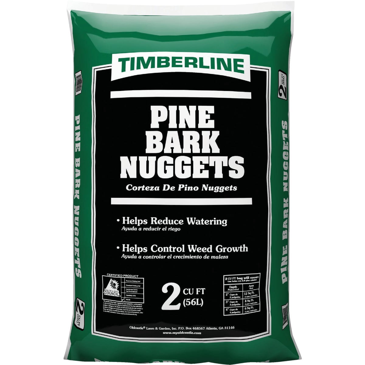 Oldcastle APG Timberline Pine Decorative Bark Mulch Nuggets (Natural Brown, 8-Pack) c2iat