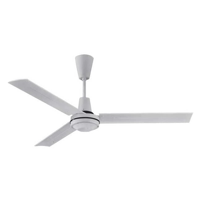QMARK Commercial Ceiling Fan, Industrial Grade Air Circulator, 3-Blade Design, Variable Speed Control (White, 4 ft Blade Diameter) tpcv9