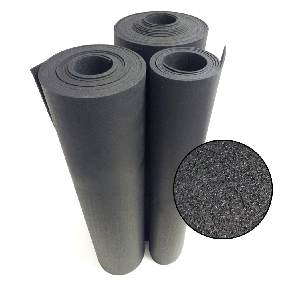 Rubber-Cal Recycled Rubber Flooring Mat (Black, 0.25 in. x 4 ft. x 4 ft.) 3twke