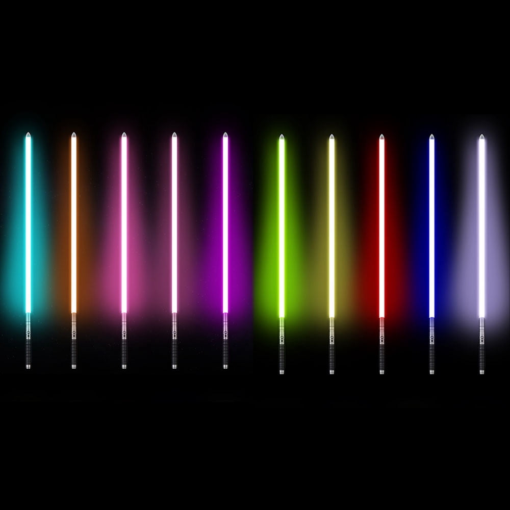 KYBERS RGB Lightsaber for Adults, Metal Hilt Force FX Saber with Smooth Swing Sound (Silver, 36 in) q00iw