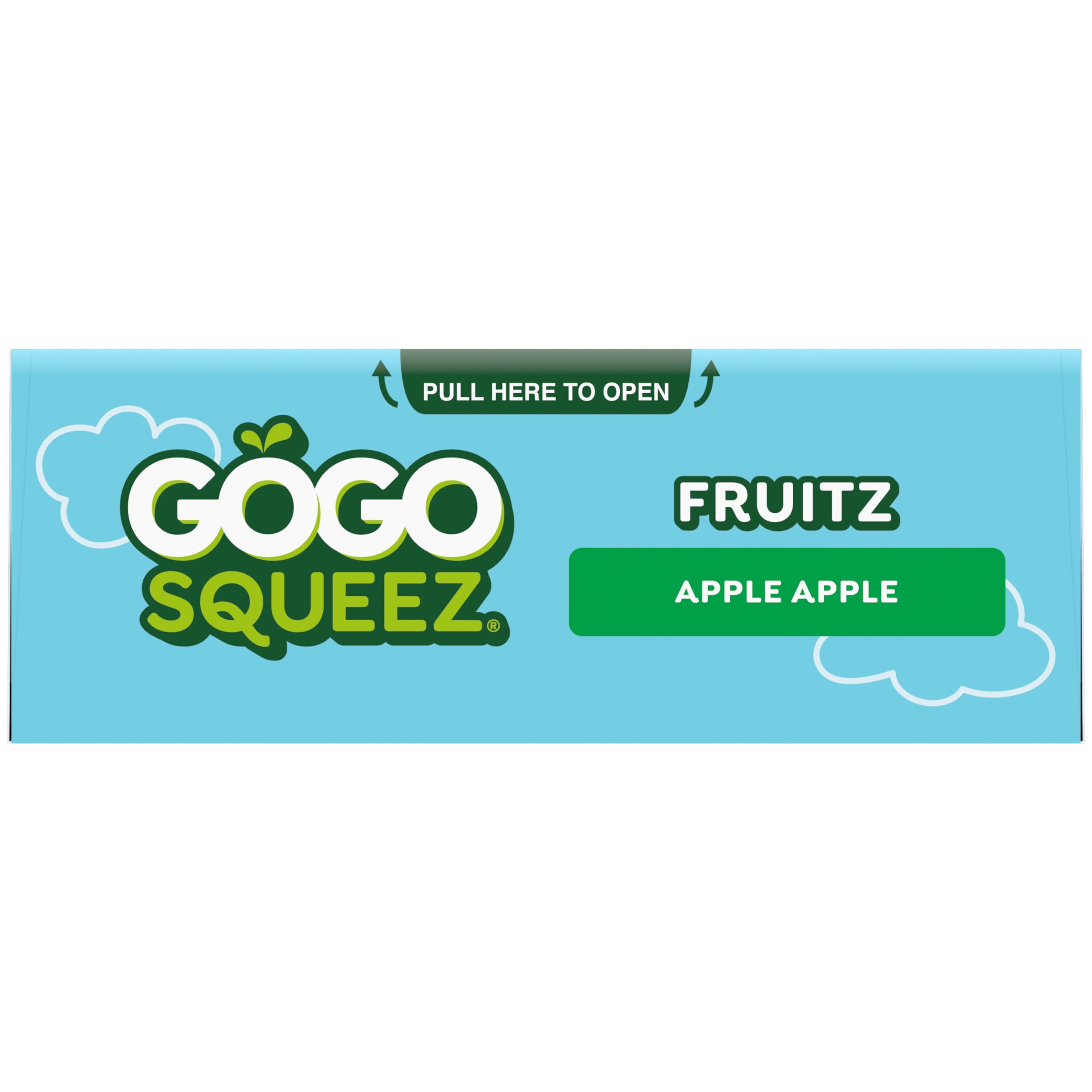 GoGo squeeZ Fruit Puree Applesauce Pouches, No Sugar Added, Healthy Snack (Apple, 4 Pack, 3.2 oz) x6263
