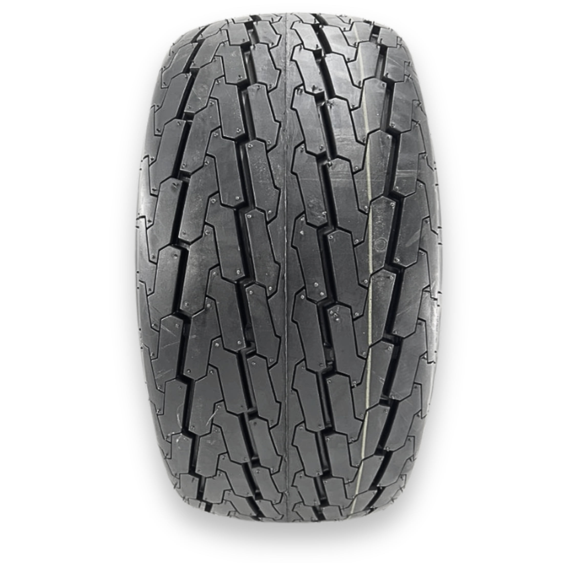 RubberMaster 18.5x8.50-8 Highway Rib Tire and Stamped Steel Rim Assembly (4 Ply, 4 on 4 Bolt Pattern) xg2i3