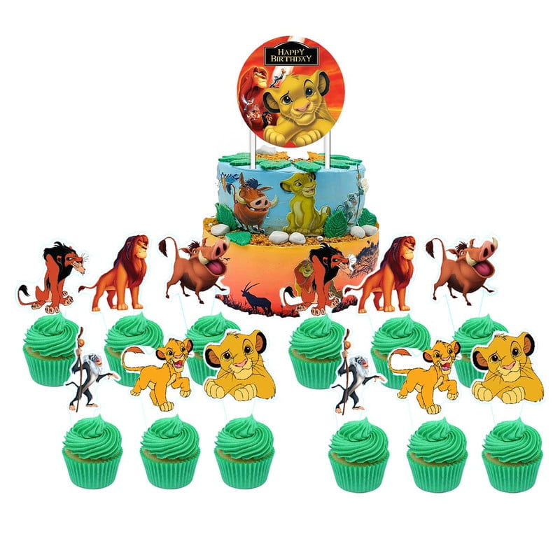 Yangxianf Lion King Cake Topper Set for Birthday Party Decorations (13 Piece Kit) 8ddvj