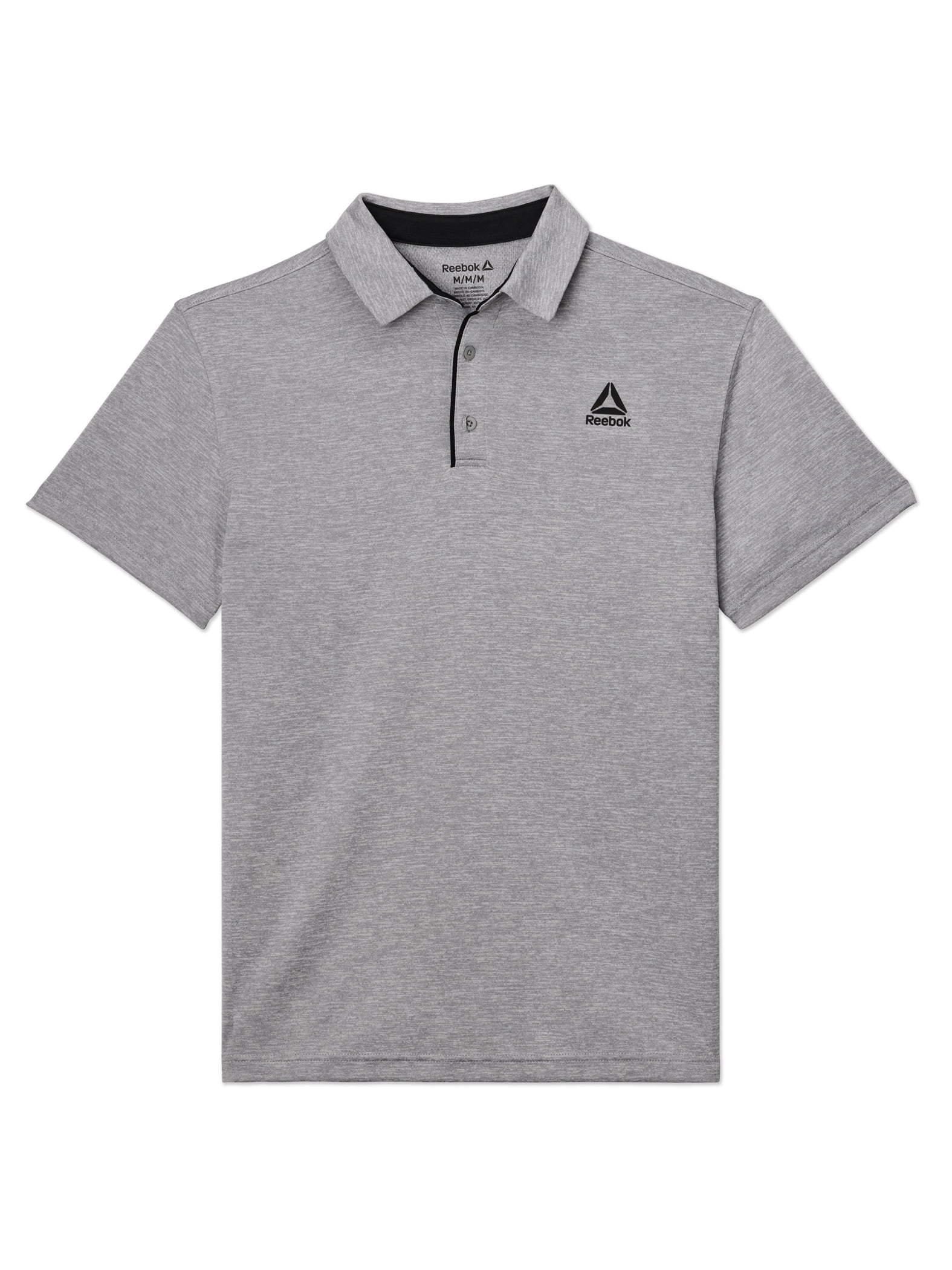 Reebok Men's Performance Polo Shirt Moisture-Wicking Active Athletic Top (Black, S) 4g113