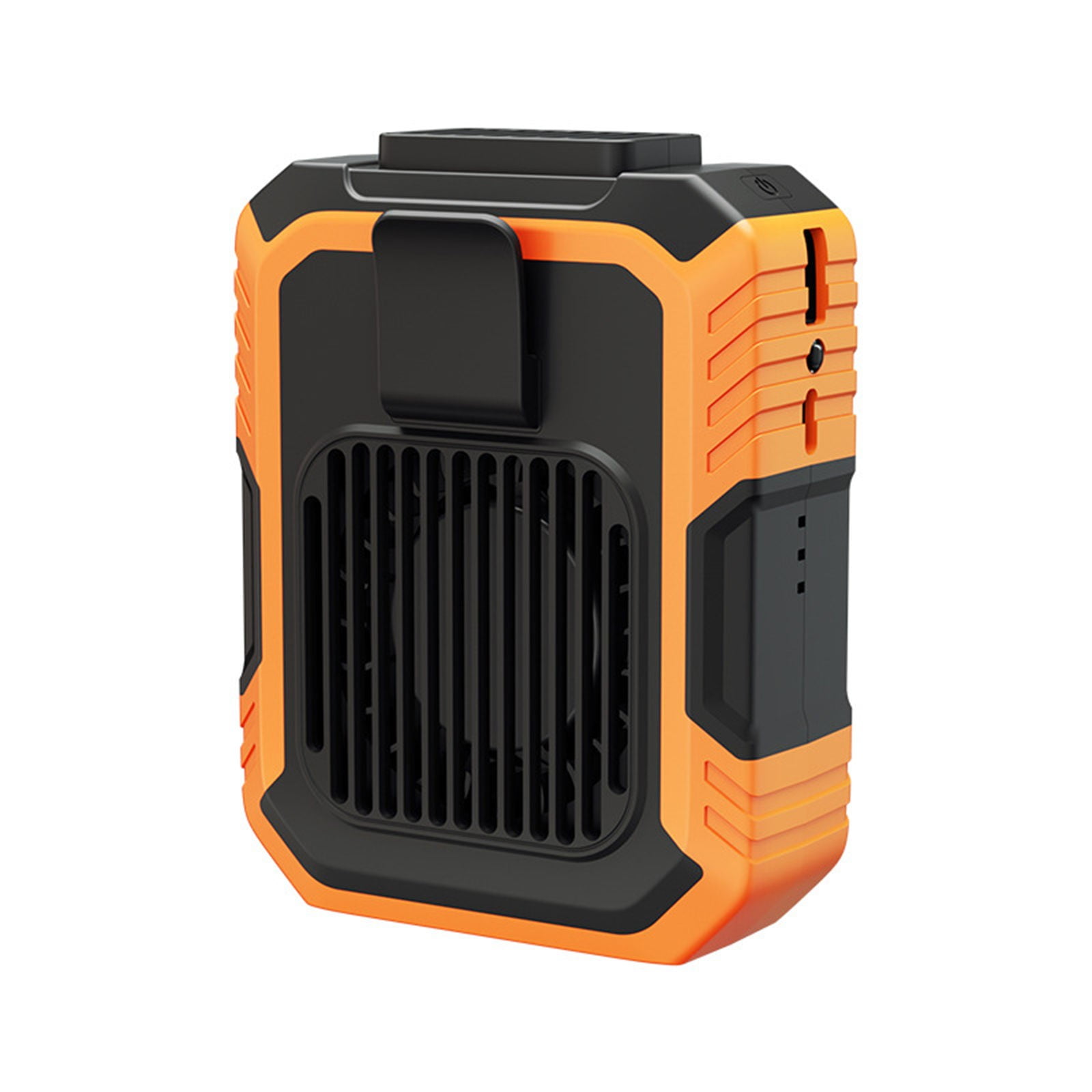 PIMOXV Portable Clip-On Waist Fan, Rechargeable 3-Speed Personal Cooling Device (Orange, 10000mAh) nbfae