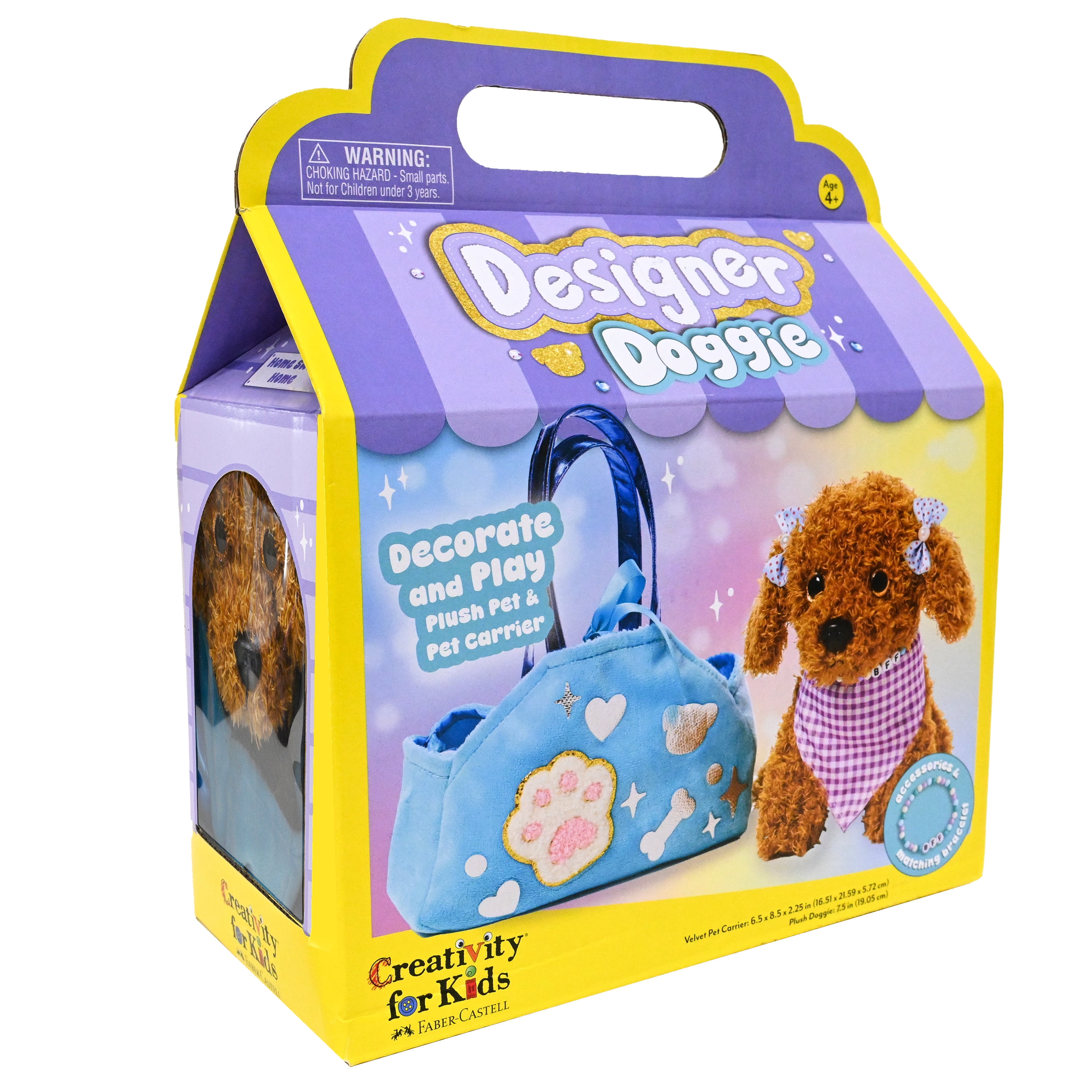 Creativity for Kids Designer Doggie Kit Plush Pet and Purse Craft Set (White, 1 Set) nrnrm