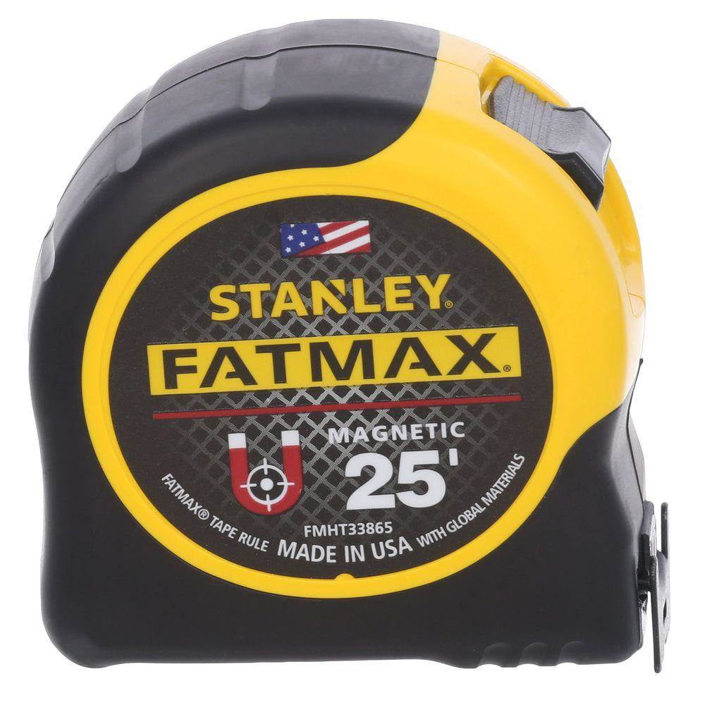 STANLEY FatMax Magnetic Tape Measure, Heavy-Duty Professional Measuring Tool (Yellow, 25 ft) e57jp
