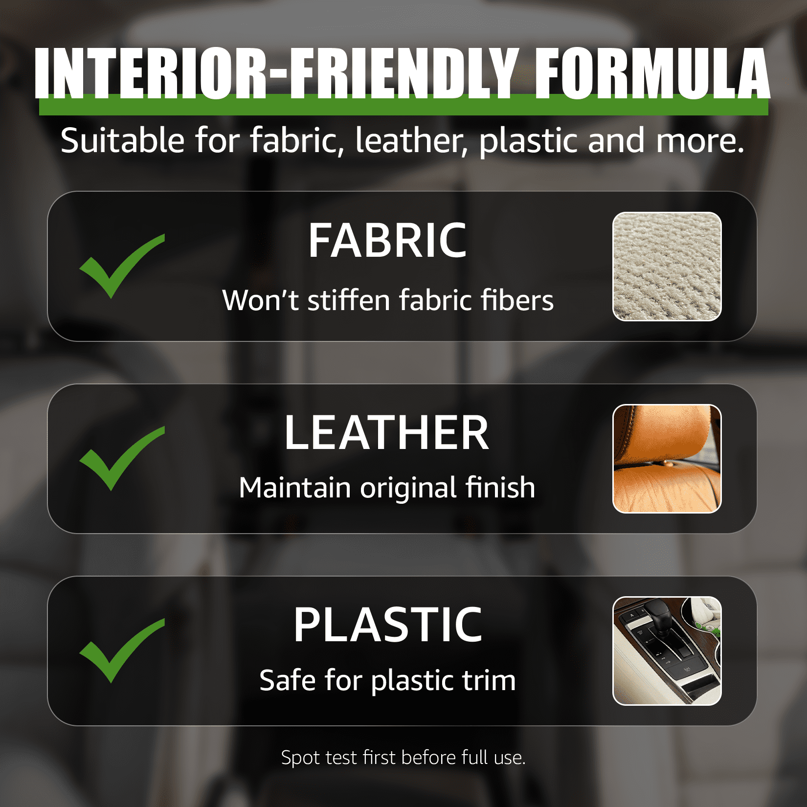 AIMSEIZE Automotive Fabric & Interior Protector Spray (Waterproof, Stain-Repellent) 12.8 fl oz je0jh