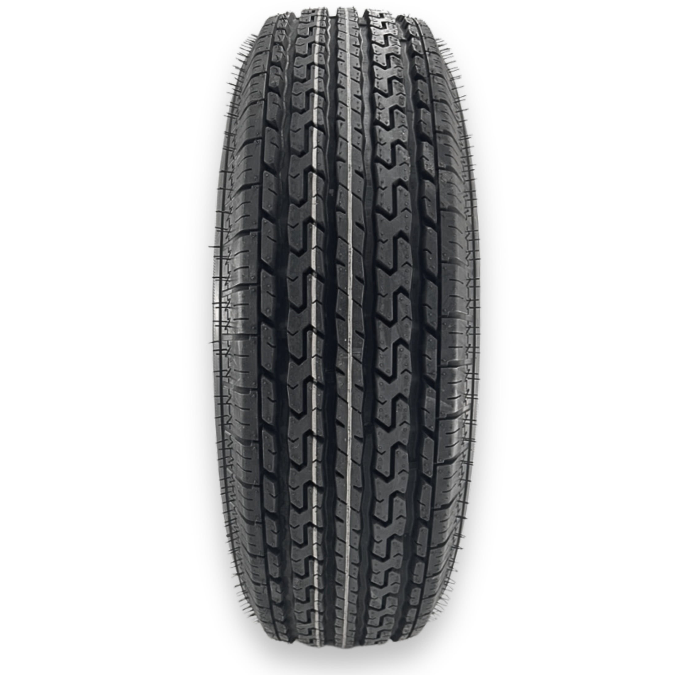 RubberMaster ST175/80R13 6 Ply Highway Rib Tire and 5 on 4.5 Eight Spoke Wheel Assembly (White, 13 in) tn80j