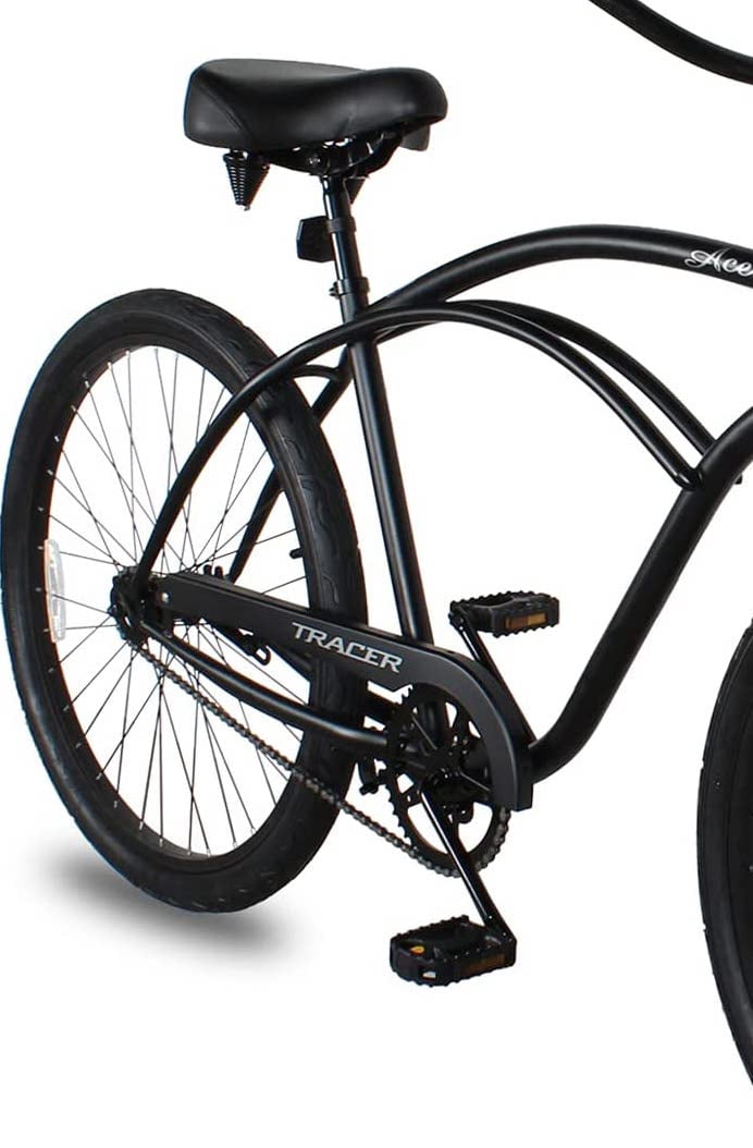Wonder Wheels 26 in. Beach Cruiser Single Speed Bicycle (Matte Black, 26 in.) ouezi