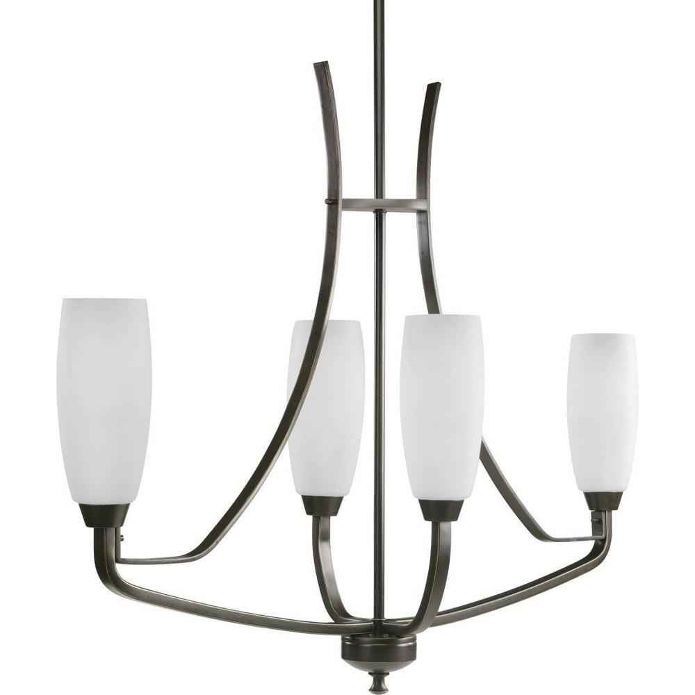 Progress Lighting Wisten 4-Light Linear Chandelier, Modern Dining Room Lighting (Antique Bronze, 36 in) ydnhb