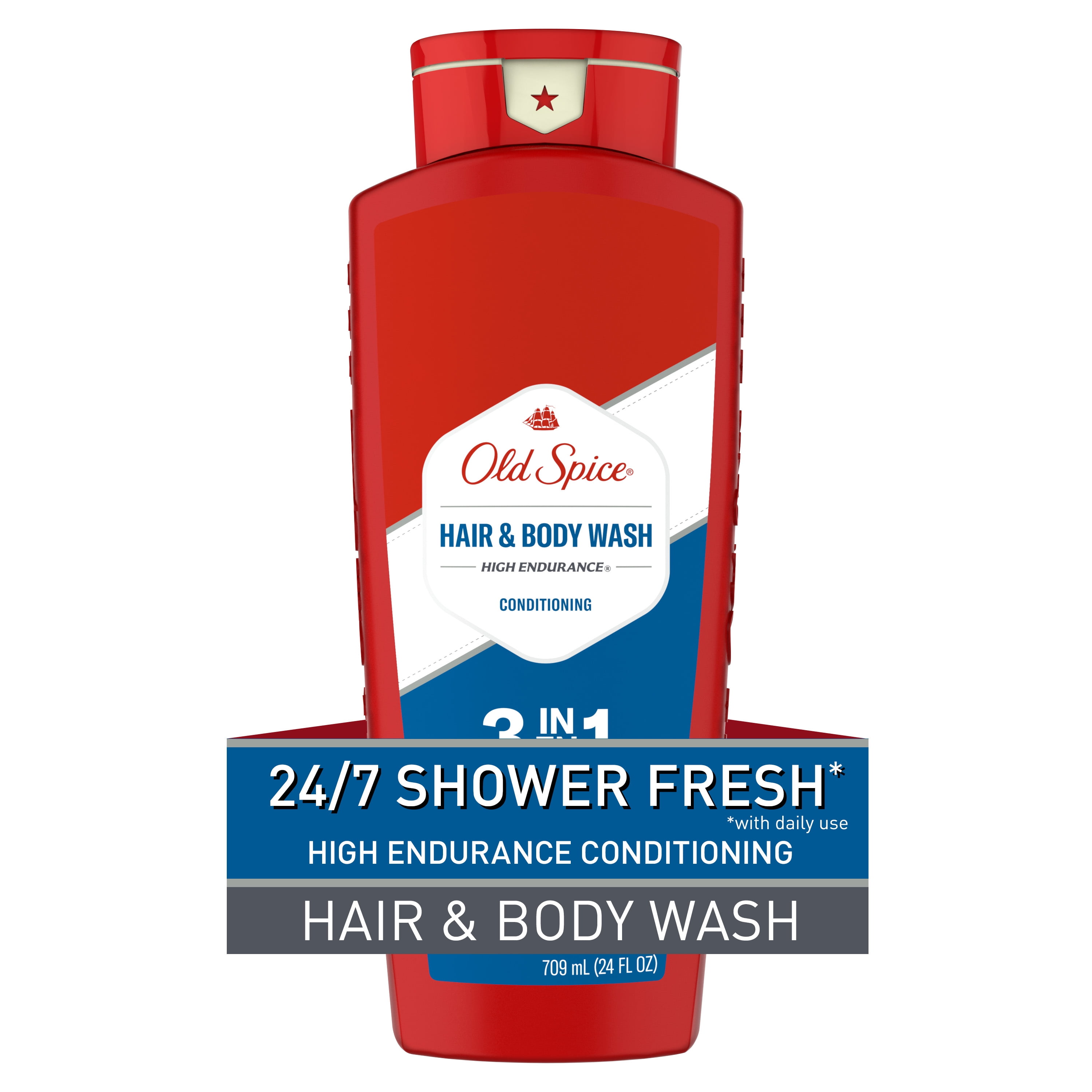 Old Spice High Endurance 3-in-1 Men's Shampoo, Conditioner & Body Wash (24 fl oz) h807w