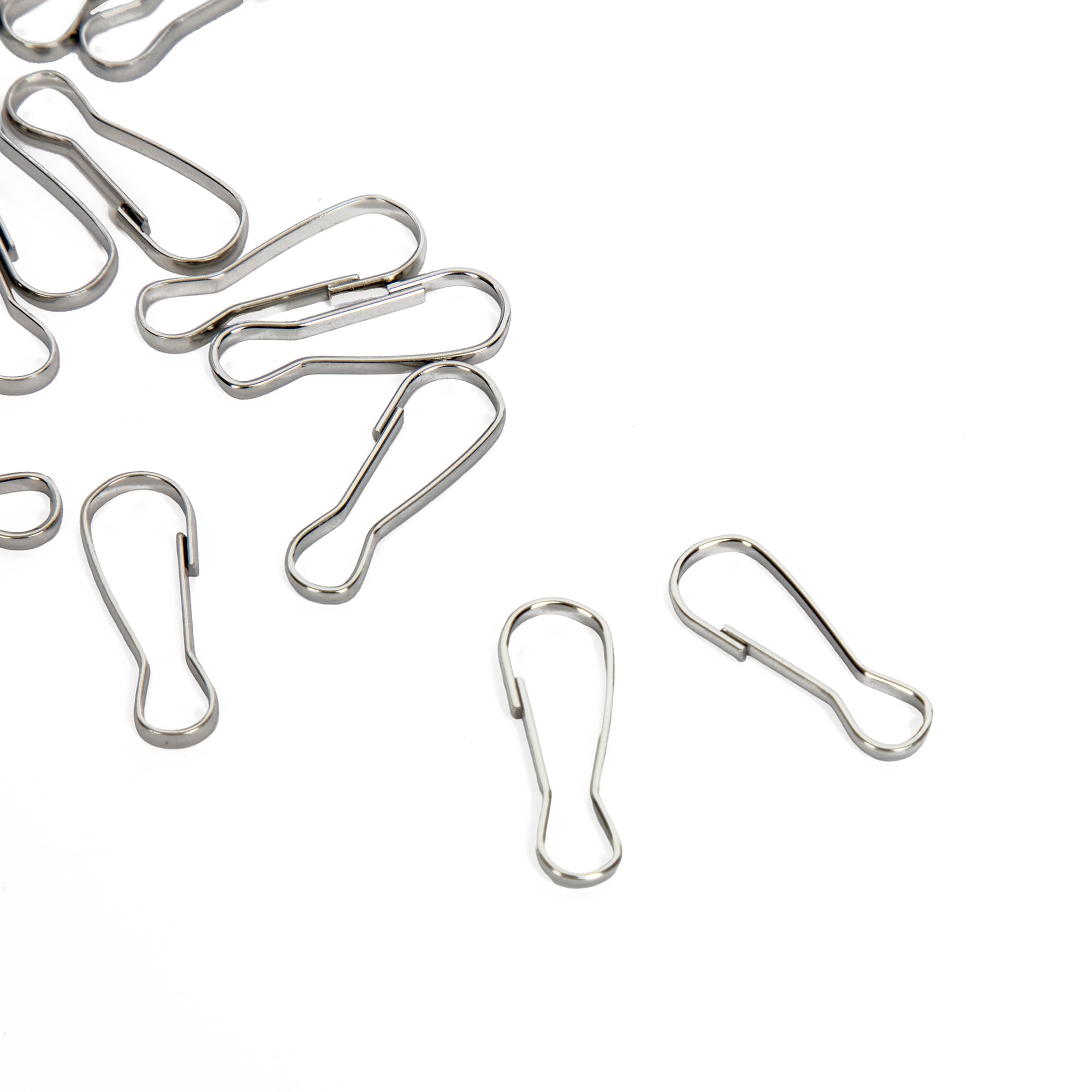 Cousin DIY Metal Lanyard Hooks, Heavy-Duty Spring Tension Clips for ID Badges and Keys (Silver, 80 Piece) lw3q5