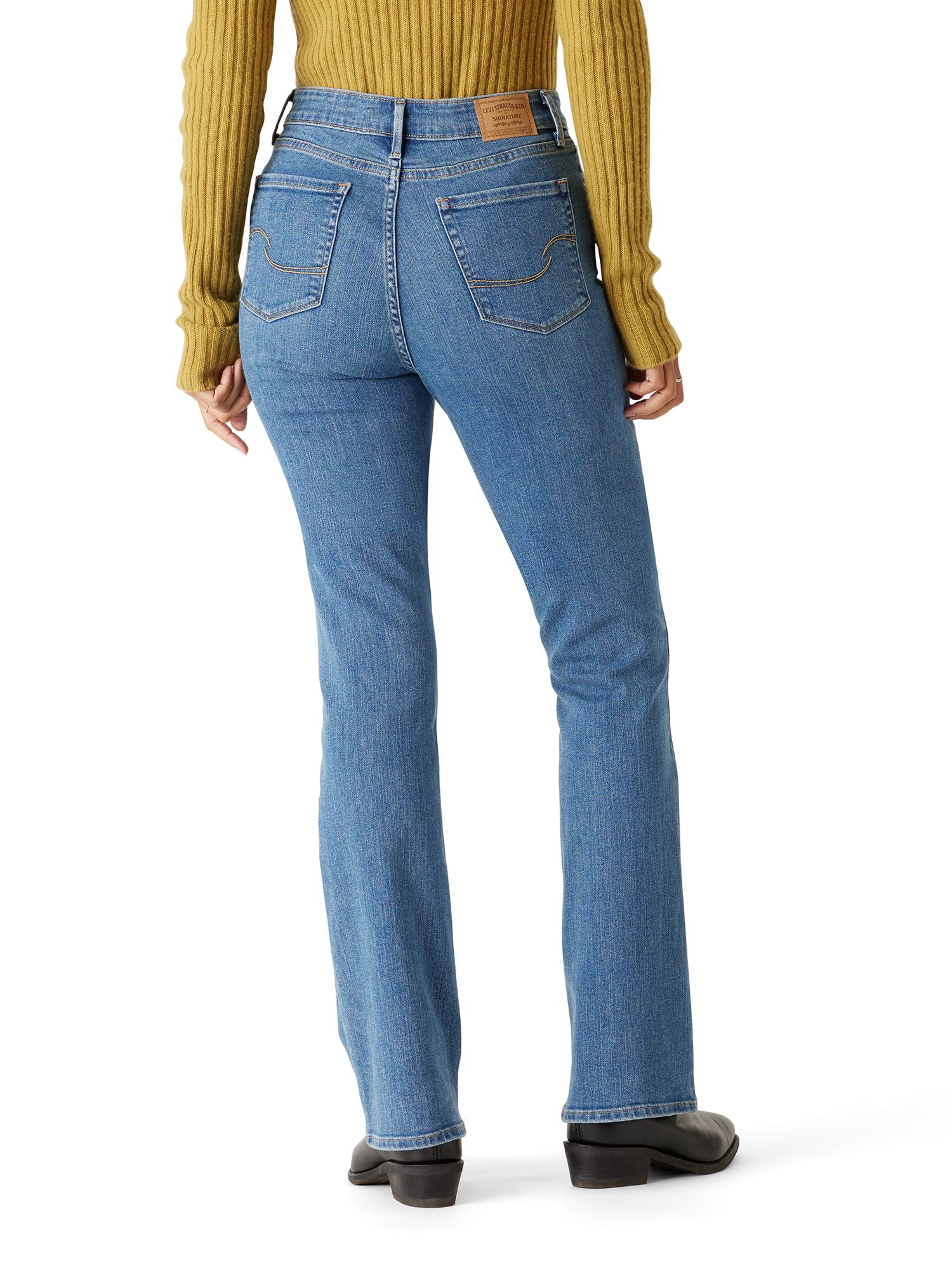 Levi Strauss Signature Women's High Rise Bootcut Jeans (Blue, 2-20) imu2n