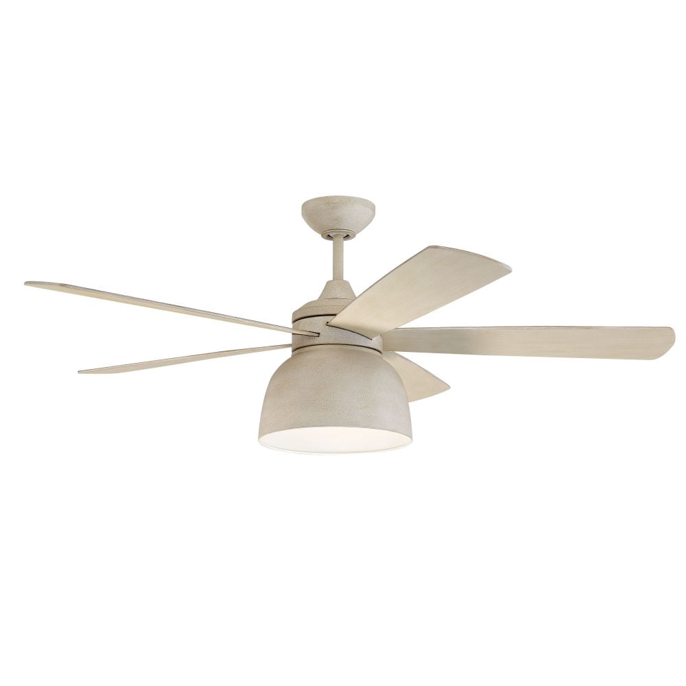 Craftmade Ventura Ceiling Fan with Integrated LED Light (Cottage White, 52 in) 9rkah