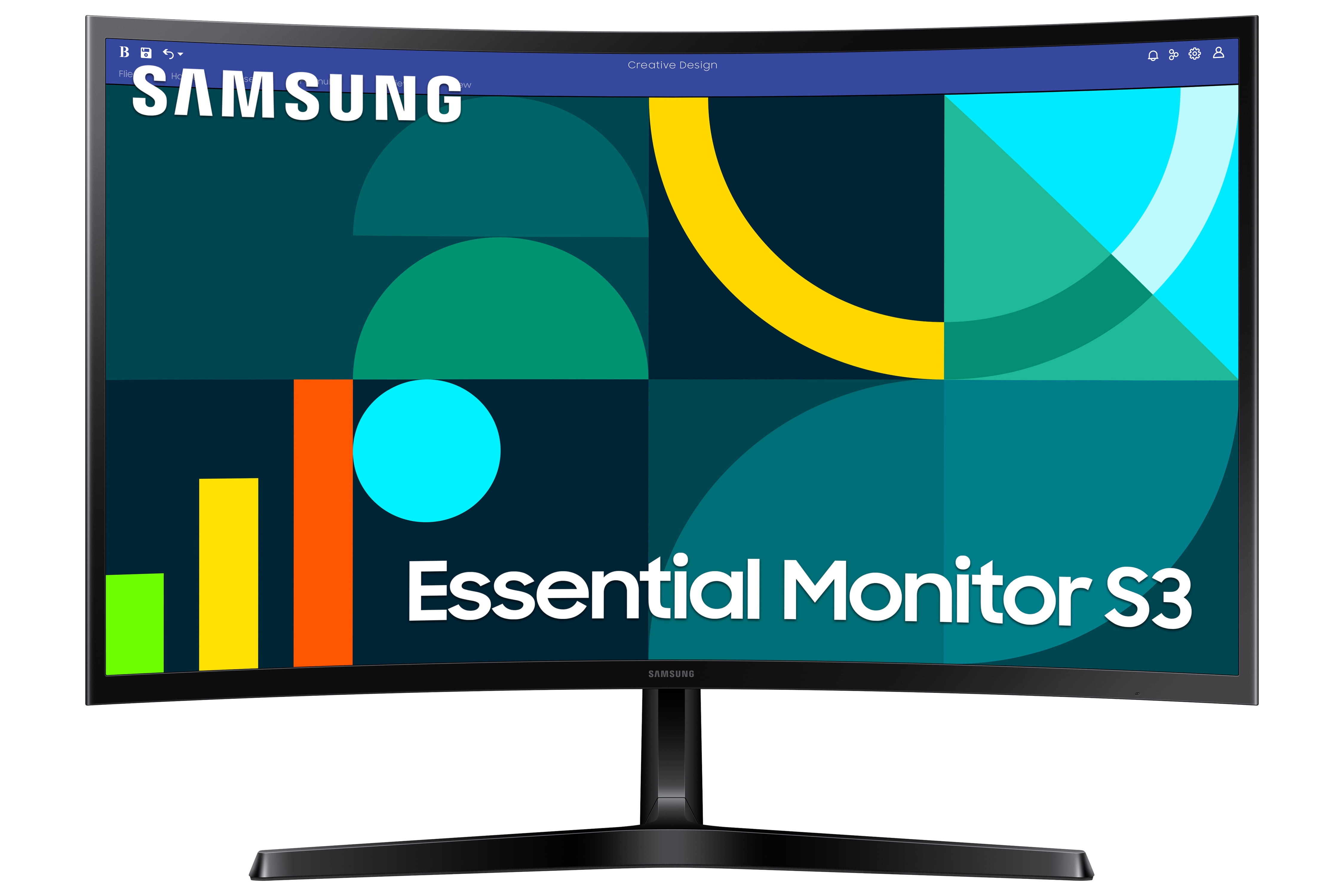 Samsung Essential S3 27 in FHD 100Hz Curved Monitor (Black, 27 in) wfzqu