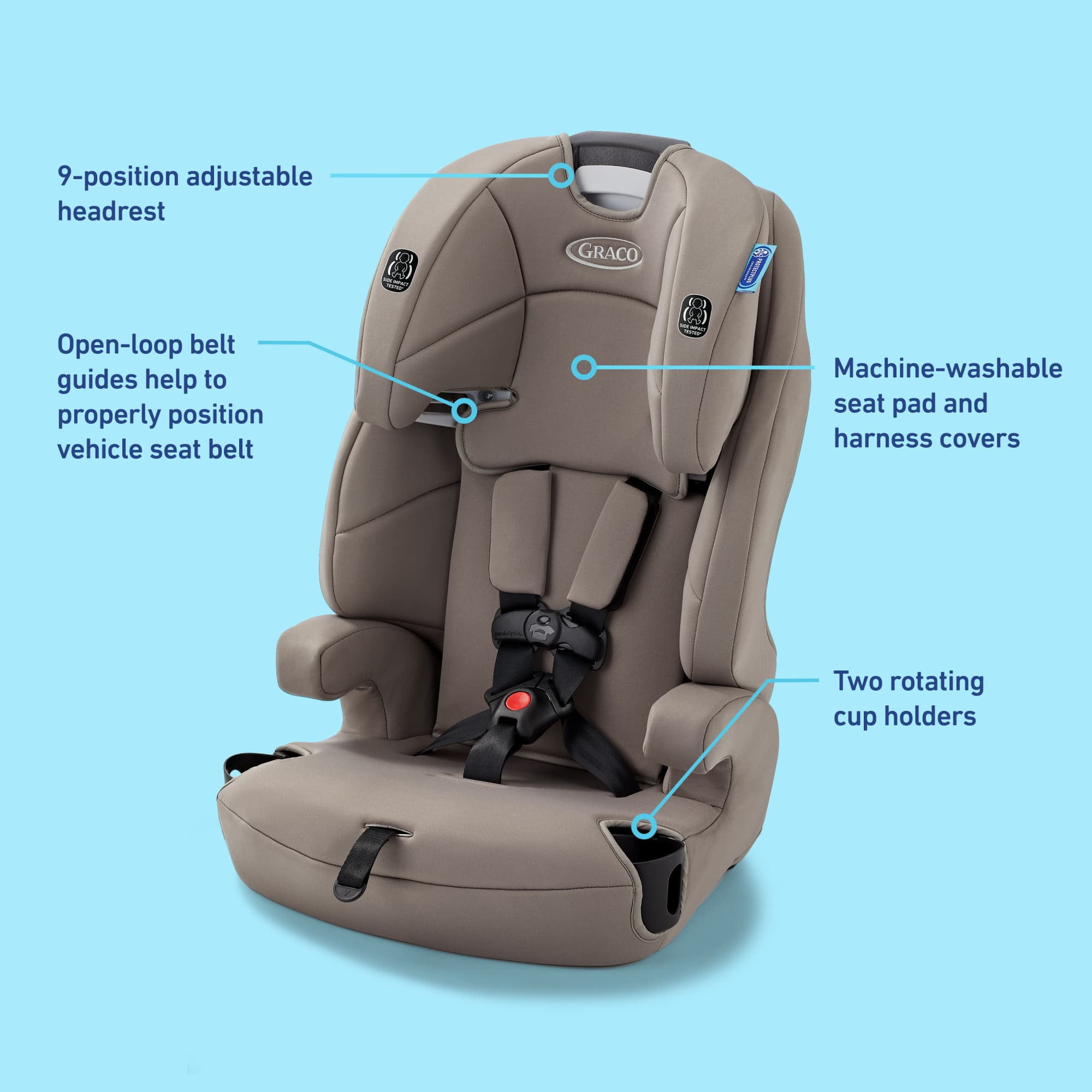 Graco Tranzitions 3-in-1 Harness Booster Car Seat (Beige, 1 Count) xfab4