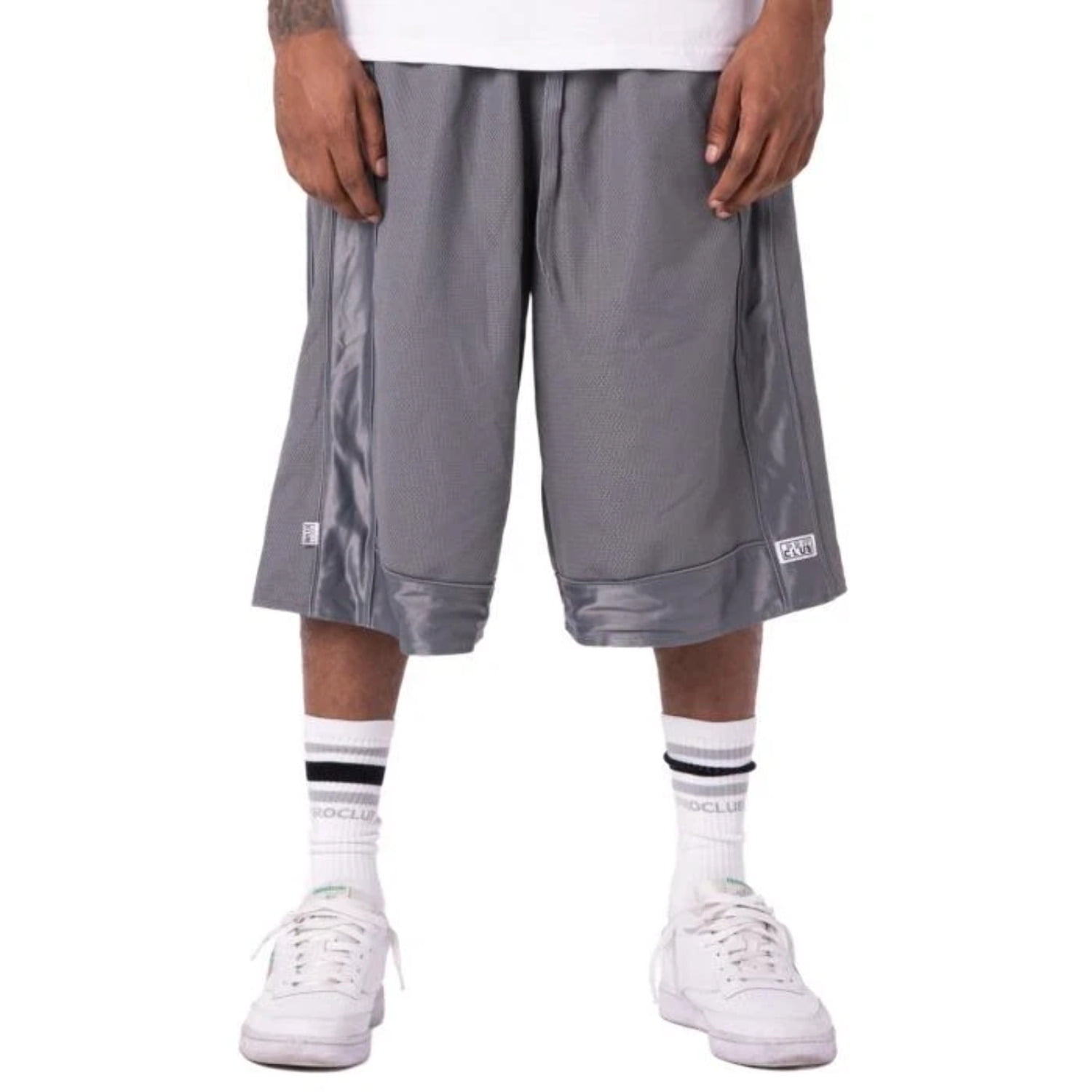 Pro Club Men's Heavyweight Mesh Basketball Shorts (White, Medium) wae29