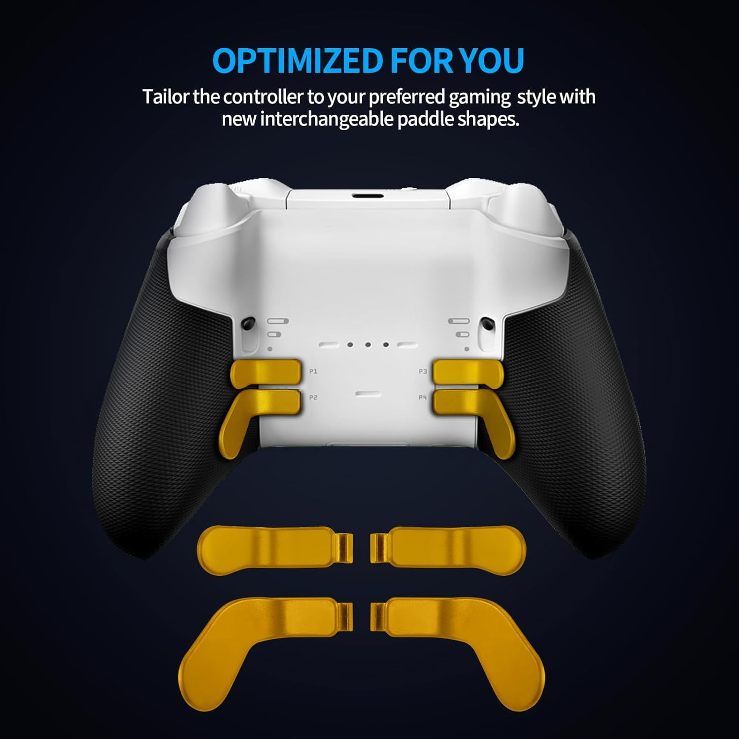 QXWPBV Controller Replacement Parts Kit for Xbox Elite Series 2 and Series 2 Core (Gold, 17-Piece Set) irnhf
