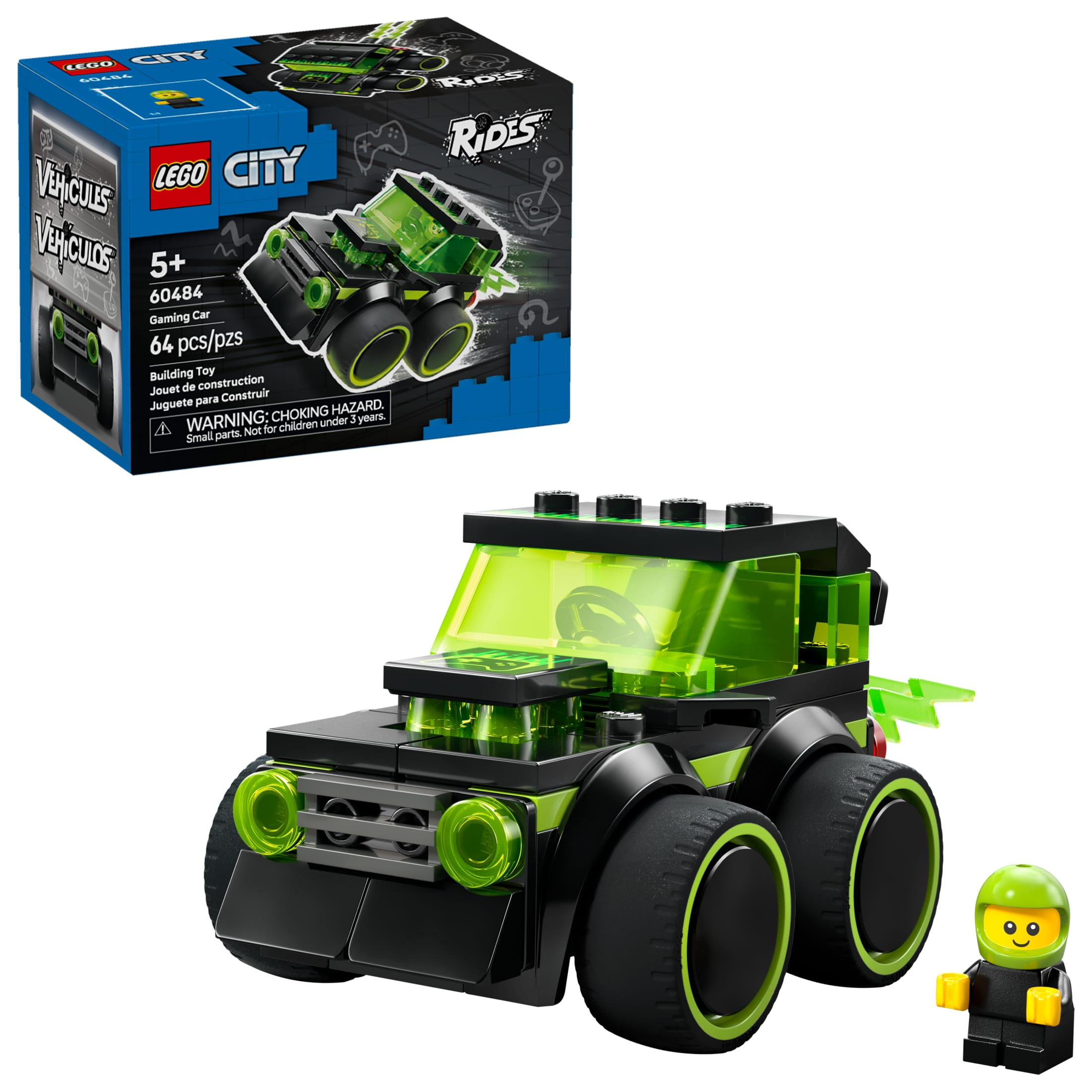 LEGO City Gaming Race Car Building Set with Minifigure (64 Pieces) ggper