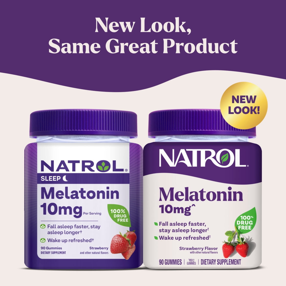 Natrol Melatonin Gummies Sleep Support Strawberry Flavor (90 Count) hjji3