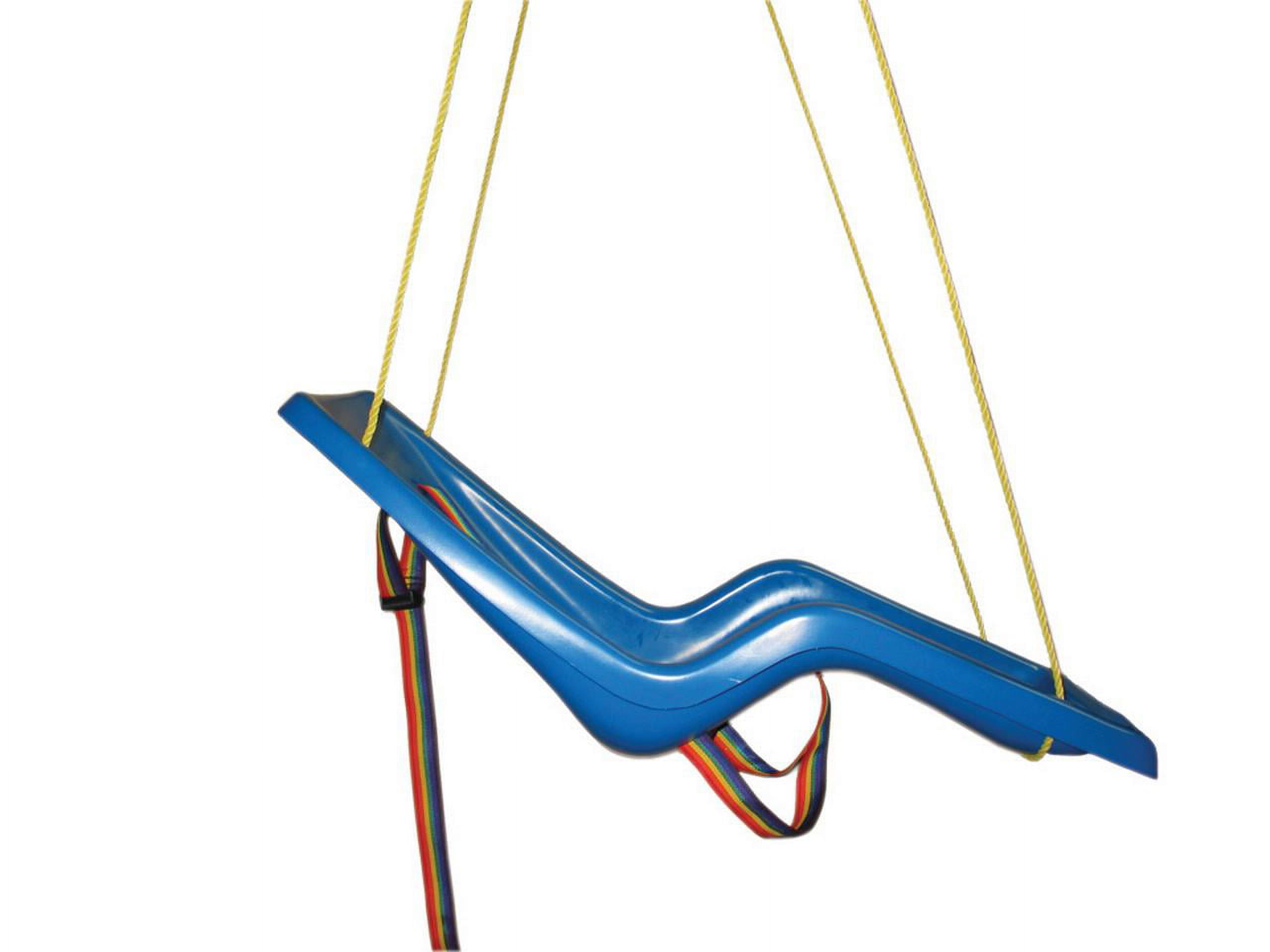 Skillbuilders Full-Body Reclining Swing with Adjustable Safety Harness (Blue, 10 ft Chain) avgbw