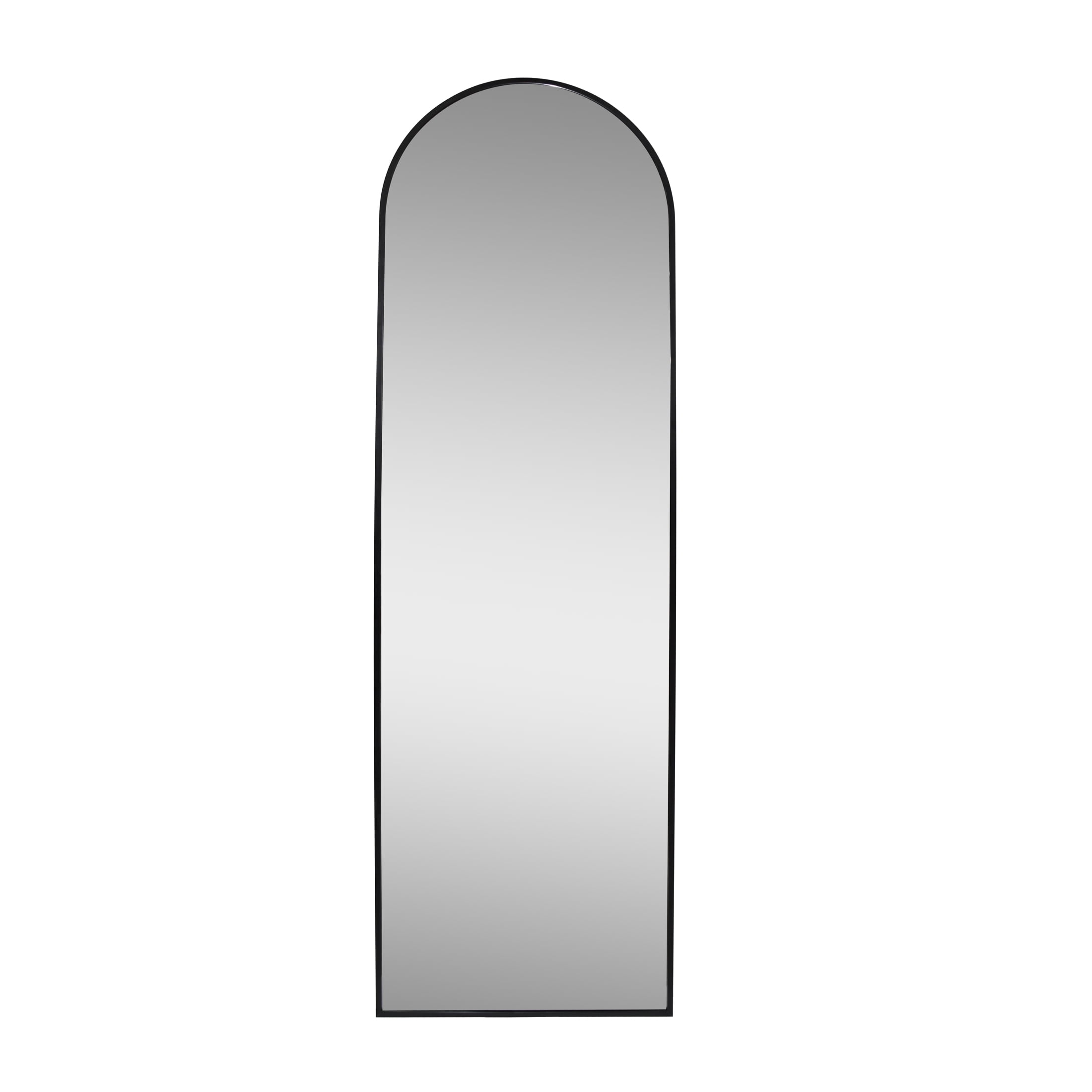 Better Homes & Gardens Arched Floor Mirror, Modern Aluminum Easel Mirror (Black, 17 in x 58 in) pd03d