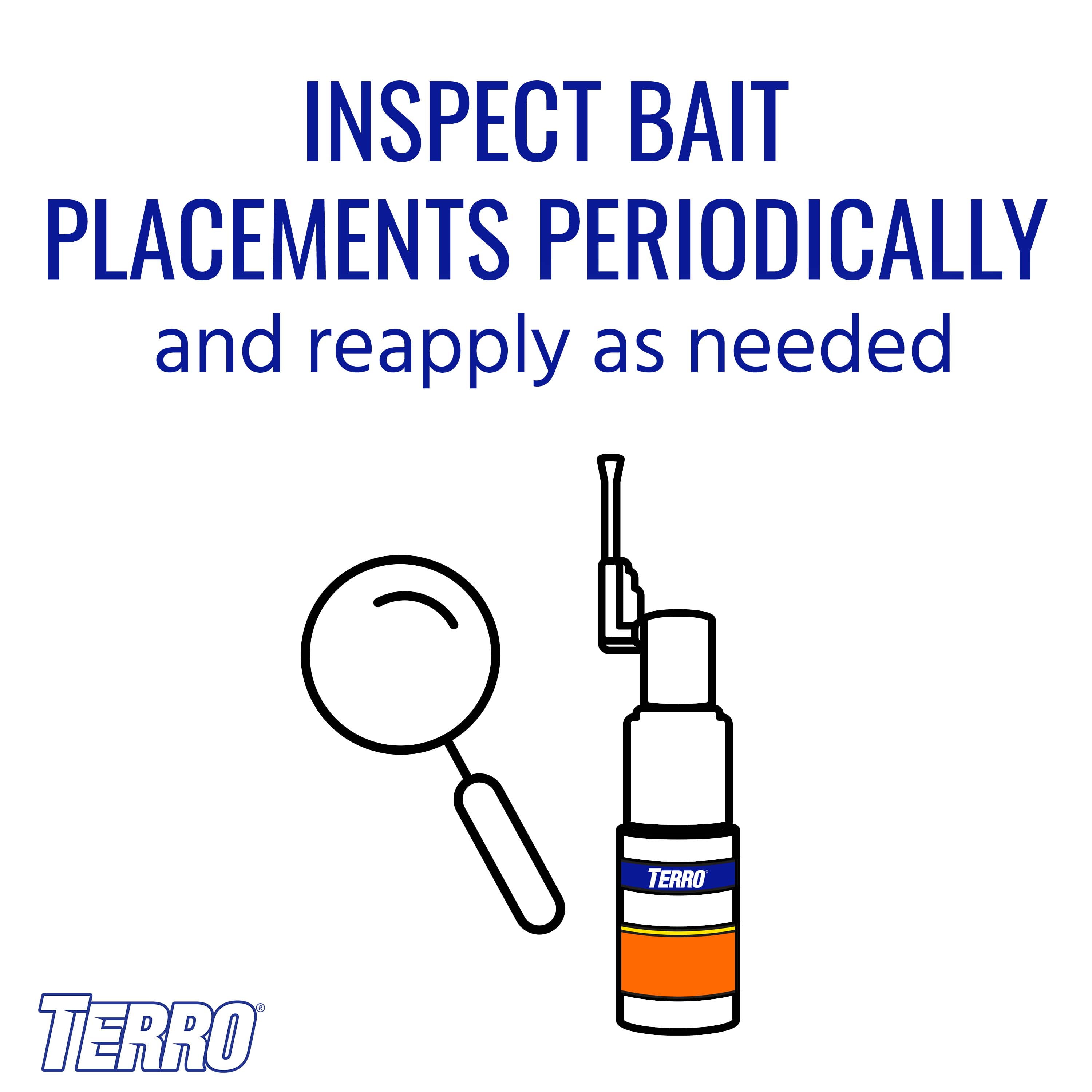 TERRO Roach Bait Powder with Precision Applicator (Indoor and Outdoor Use, 150 Placements) qcpnr