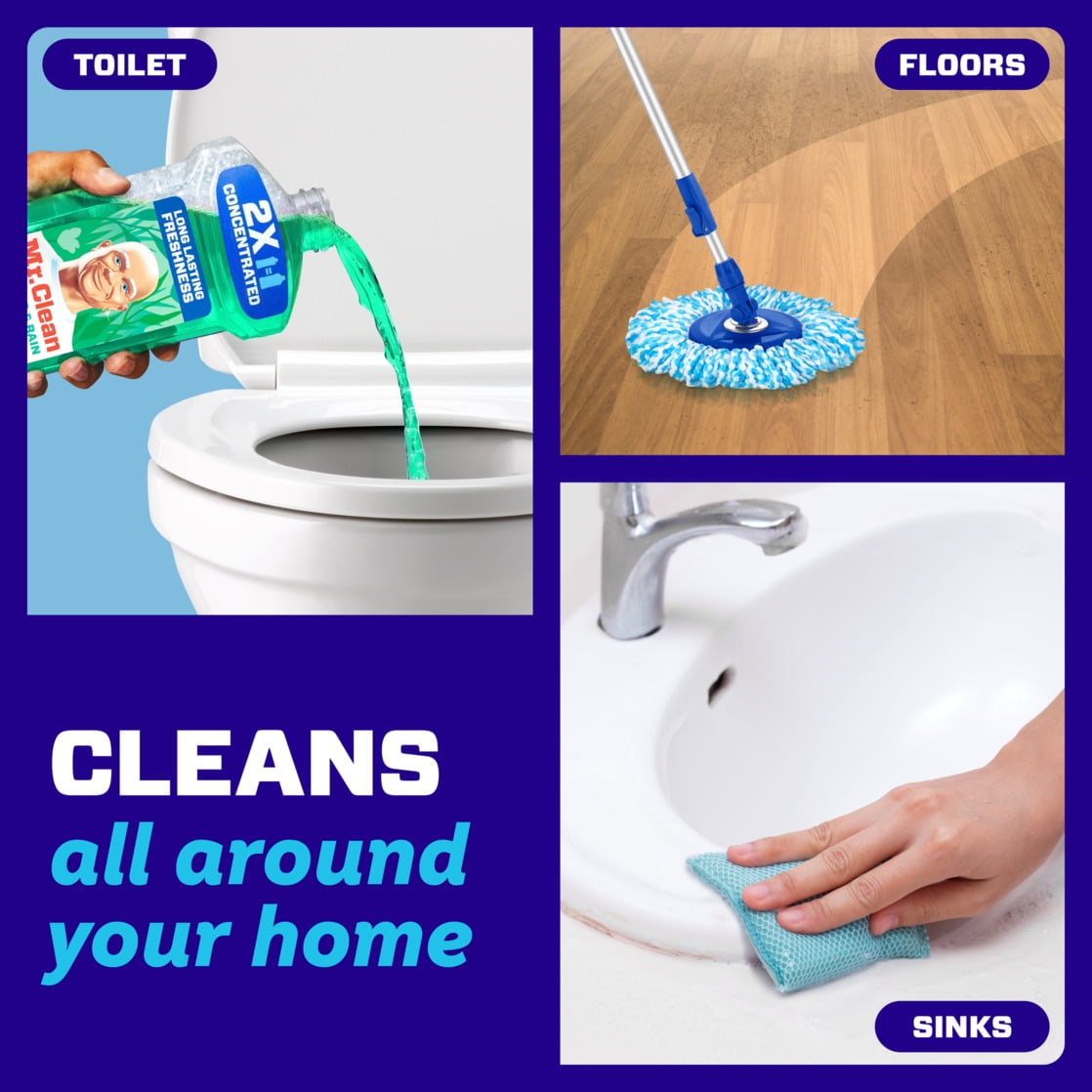 Mr. Clean 2X Concentrated Multi-Surface Cleaner with Febreze Meadows & Rain Scent (23 fl oz) qk1ti