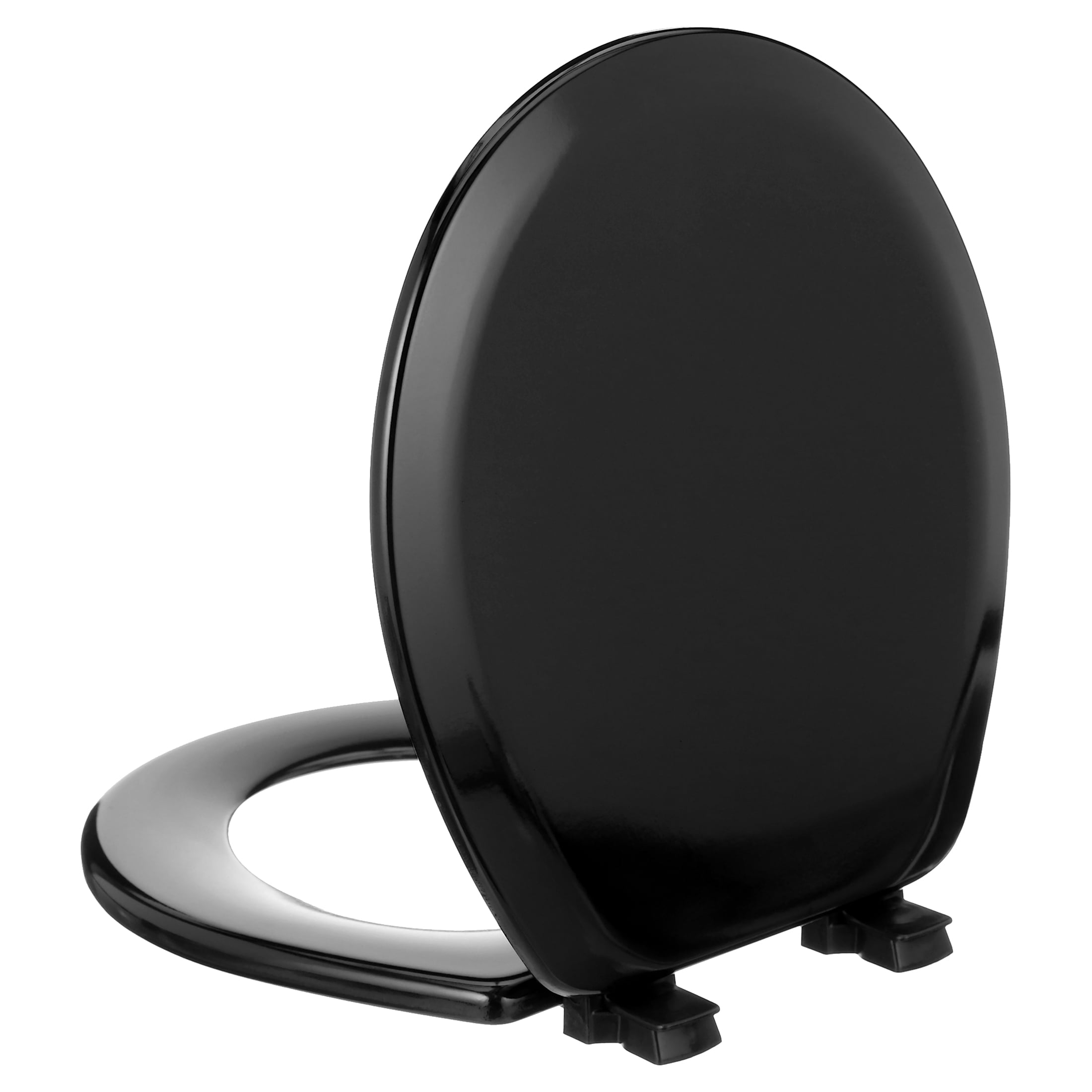 Mayfair Cameron Round Enameled Wood Toilet Seat (Black, Standard Round) bul88