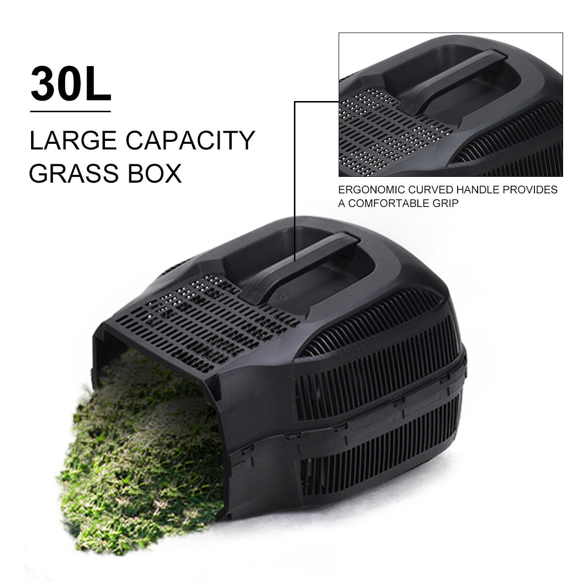 Costway 12 Amp 14-Inch Electric Push Lawn Mower with Grass Catcher (Red, 14 in) qilrg
