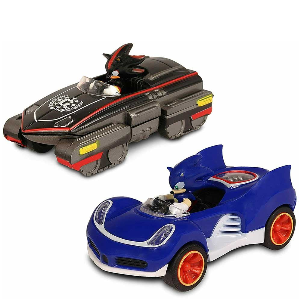 Sonic All Stars Racing Pull Back Action Figure Set (Sonic and Shadow, 2 Pack) 3d5fz