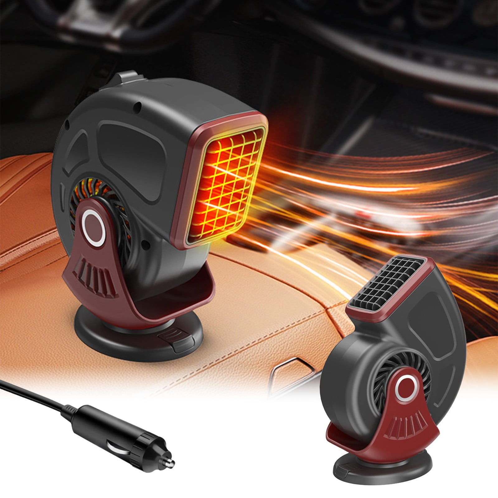 ZFYXGS Portable Car Heater and Defroster (Red, 24V) plrad