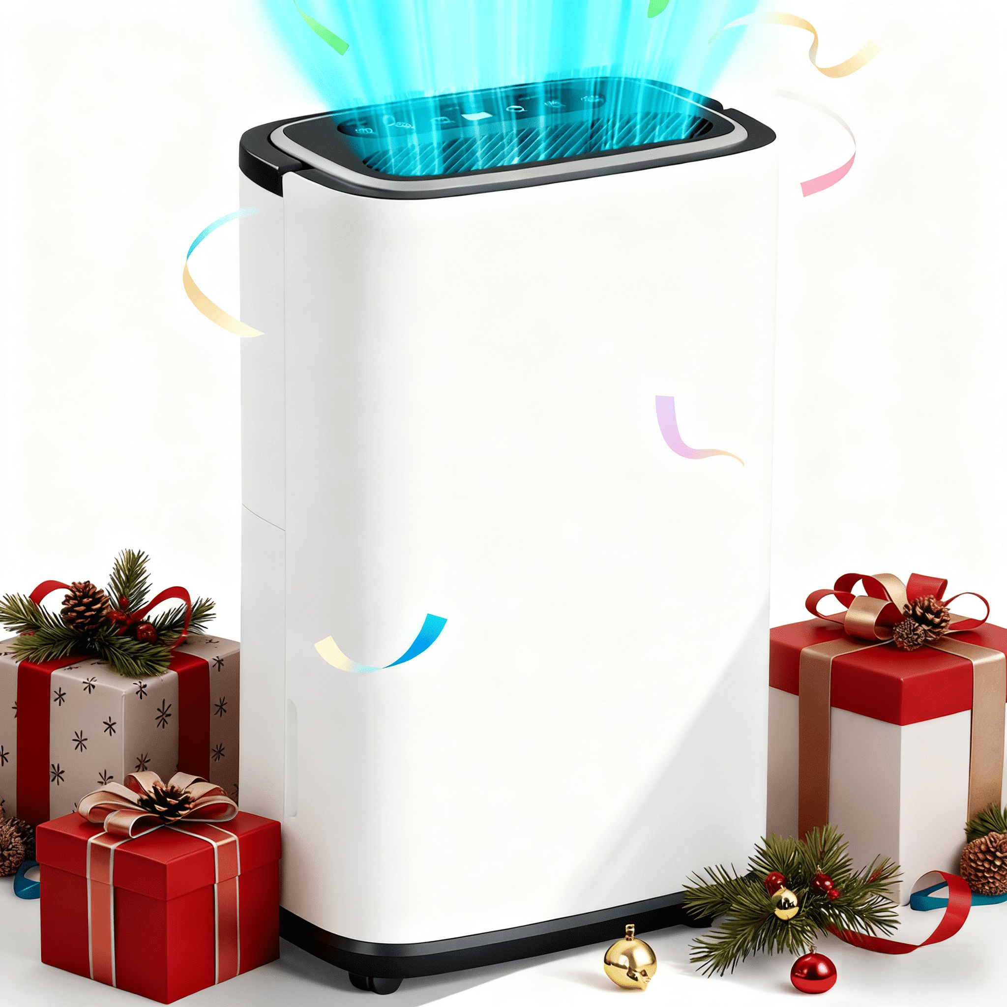 UrbanSync Dehumidifier for Large Spaces, 34-Pint Capacity, 3400 Sq.Ft Coverage, 3 Modes with Continuous Drainage Hose (White and Gold, 0.7 Gallon Tank) sj0sf